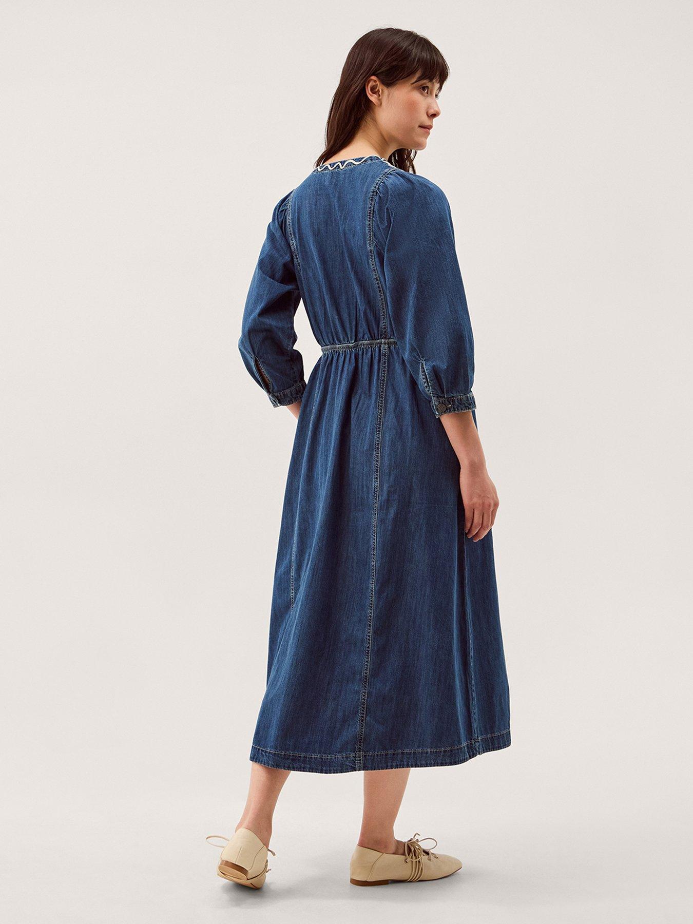 Image 2 of 5 of Monsoon Betty Cornelli Dress - Blue
