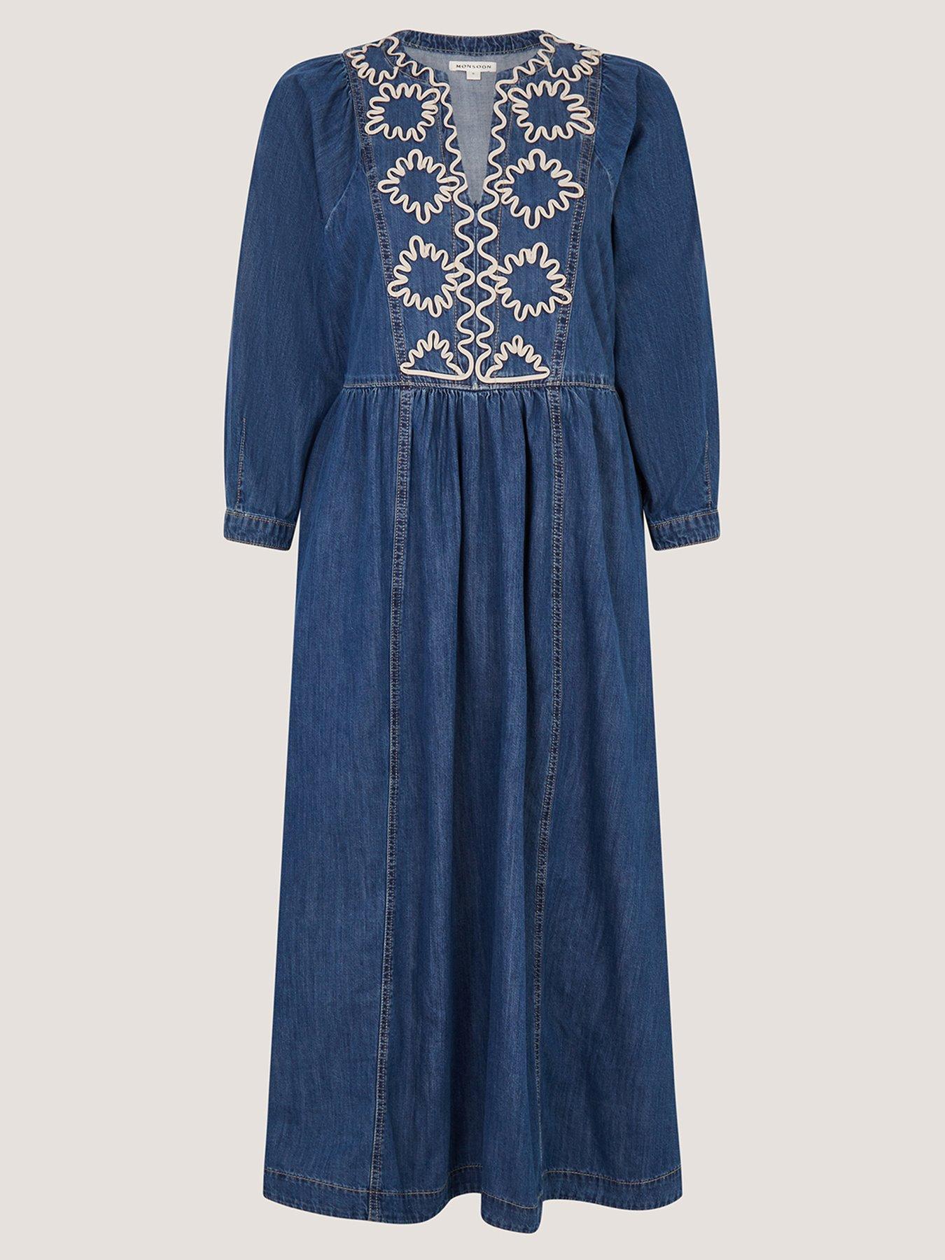 Image 5 of 5 of Monsoon Betty Cornelli Dress - Blue
