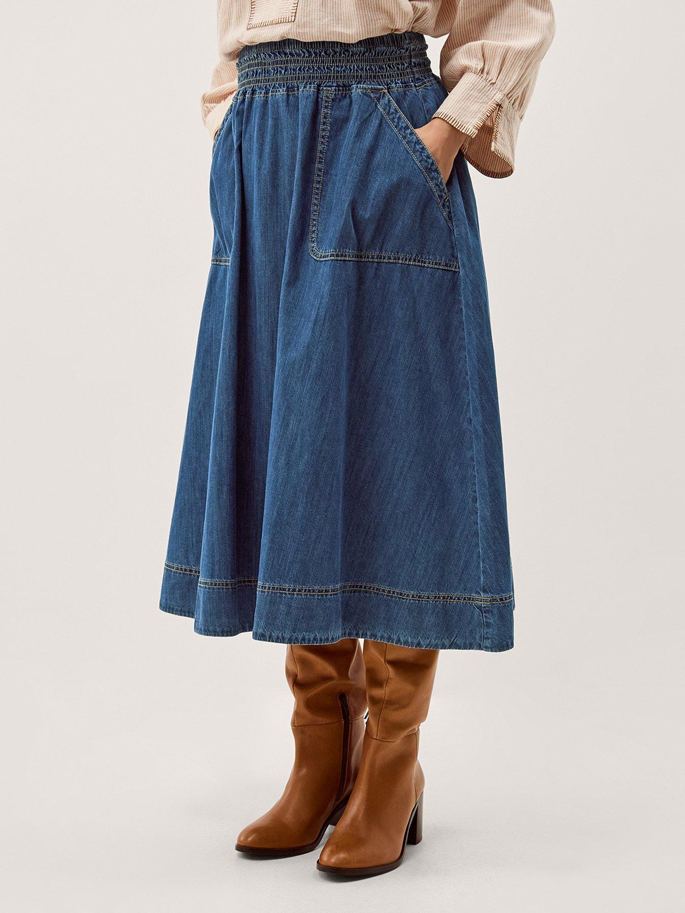 monsoon-sophie-shirred-skirtfront