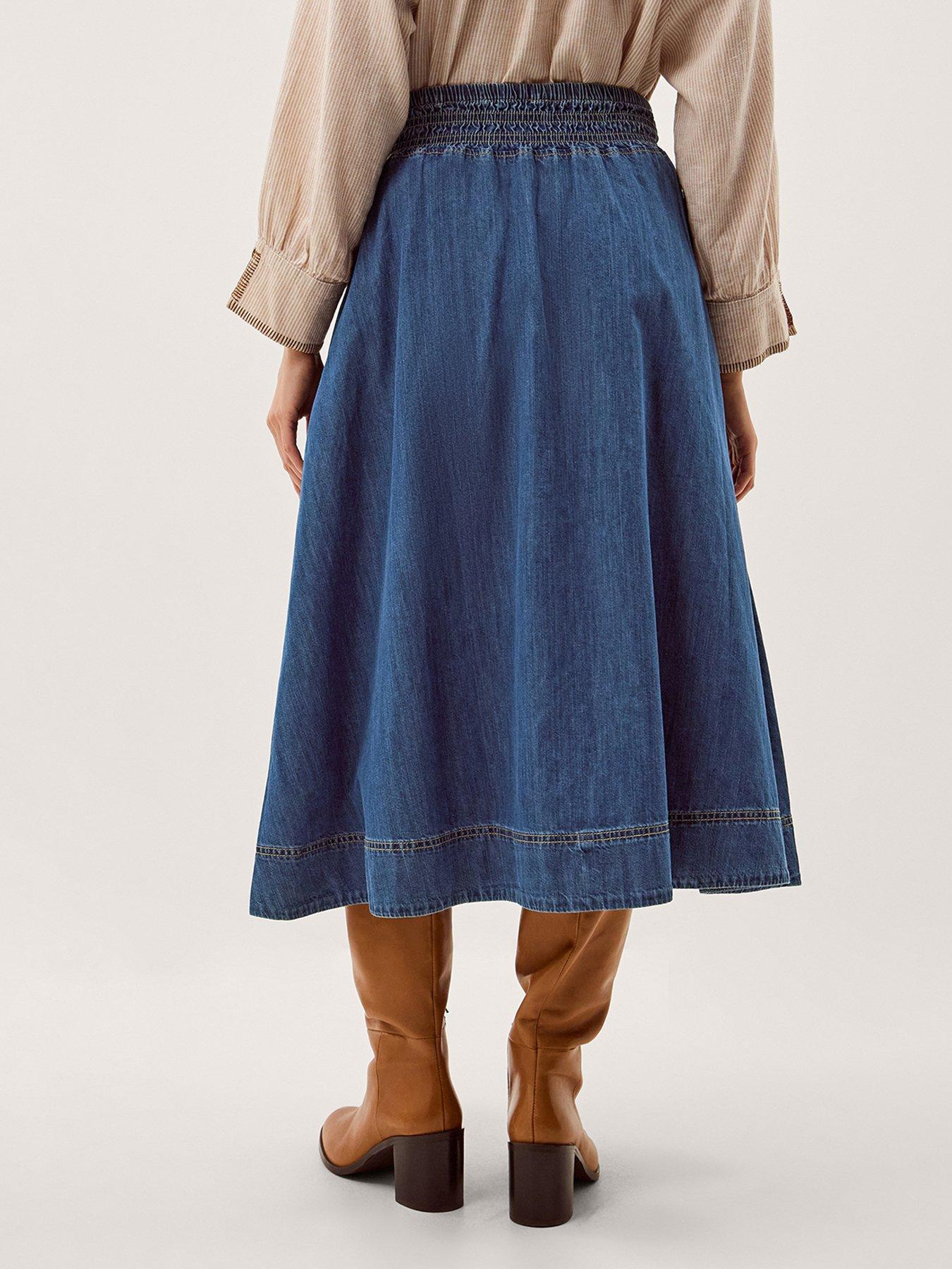 monsoon-sophie-shirred-skirtstillFront