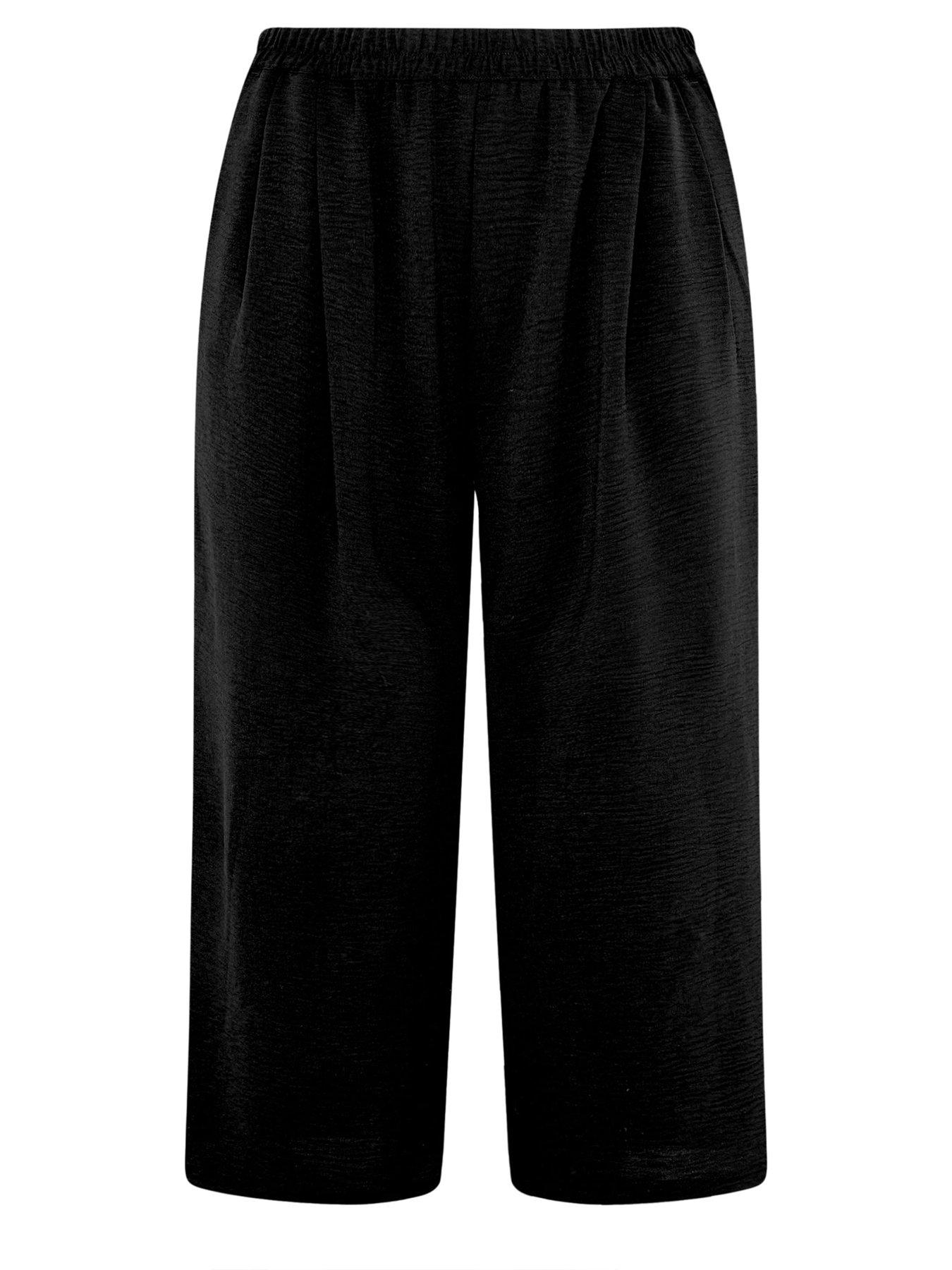 Image 5 of 5 of Yours Curve Washed Twill Formal Trouser - Black