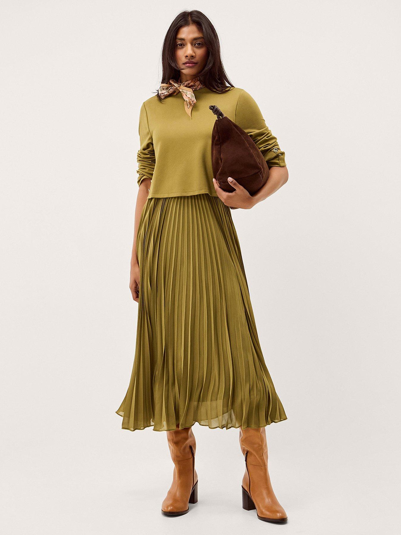 monsoon-penny-pleat-dress-greenfront