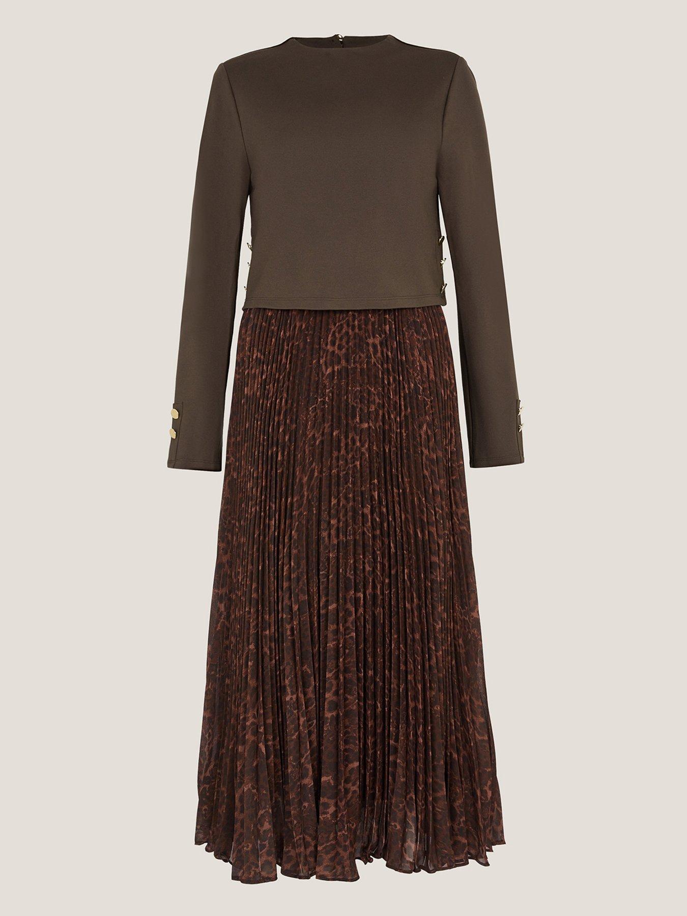 monsoon-archi-pleat-dress-browndetail