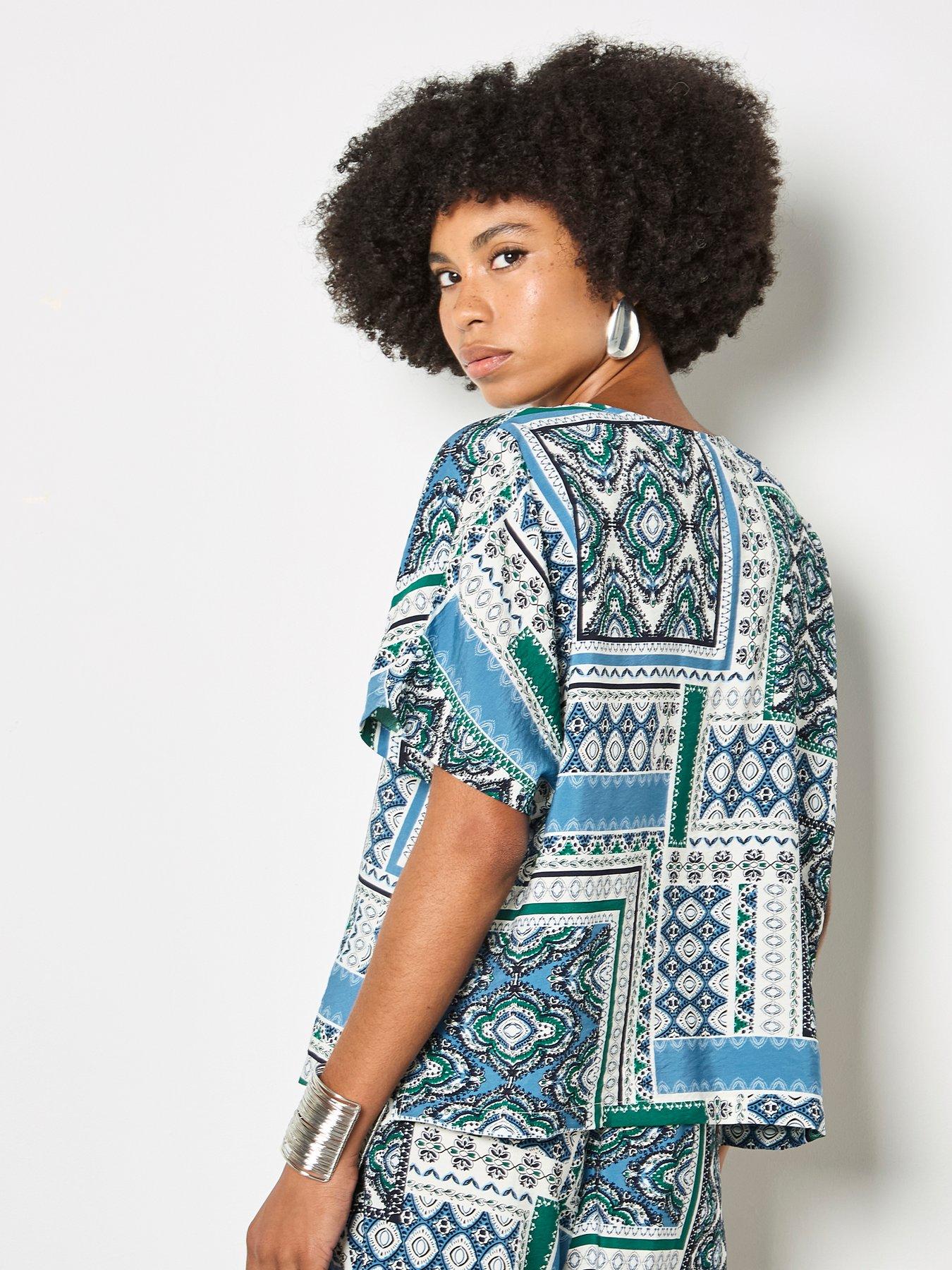 apricot-apricot-scarf-print-button-front-topstillFront