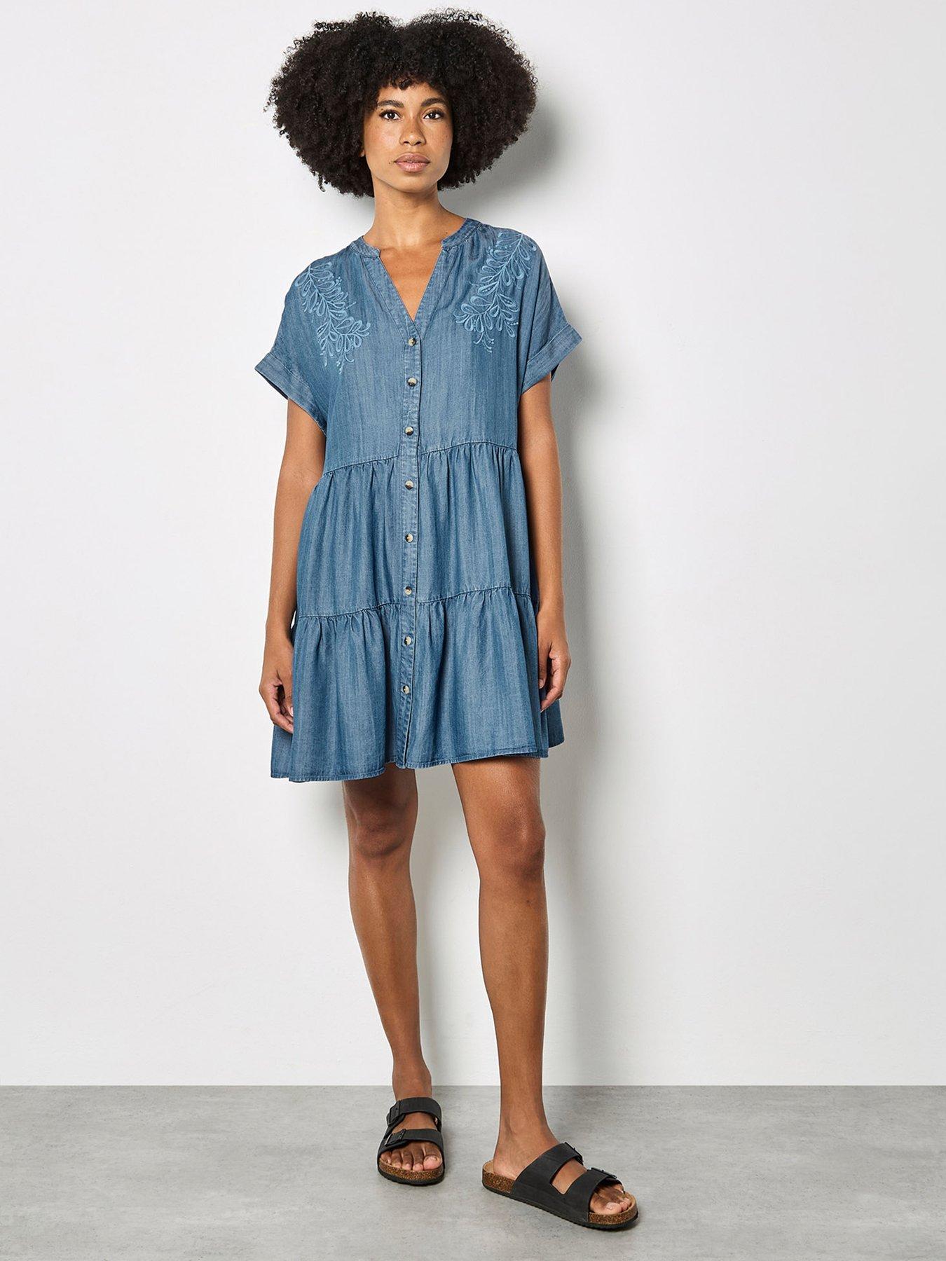 apricot-apricot-embroidered-mini-tiered-dressback