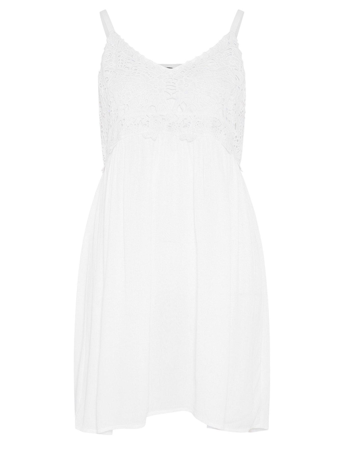 Image 5 of 5 of Yours Curve Crochet Bust Crinkle Dress