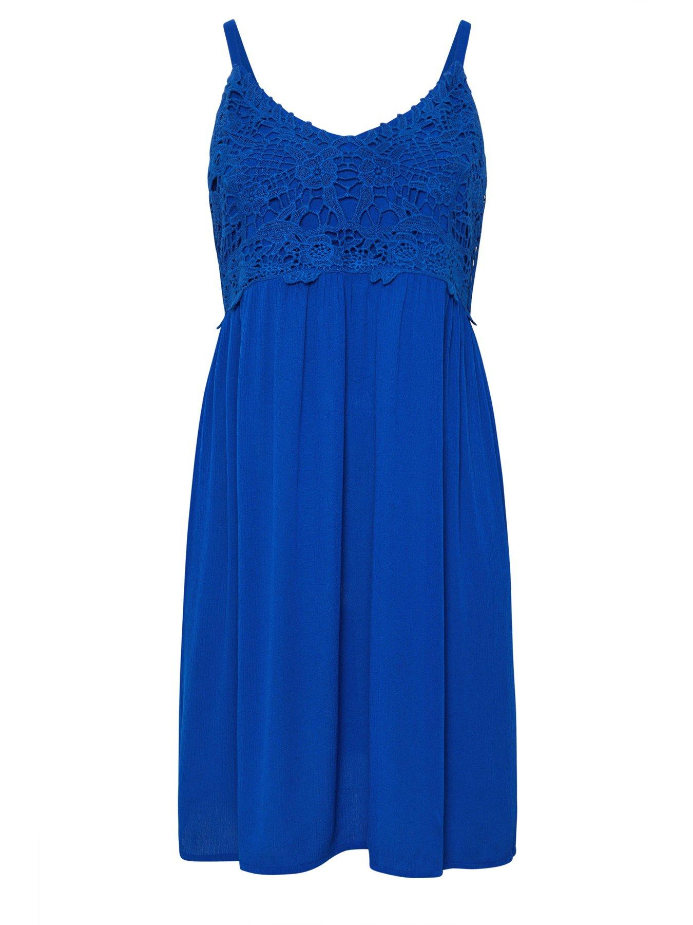 Image 5 of 5 of Yours Curve Crochet Bust Crinkle Dress