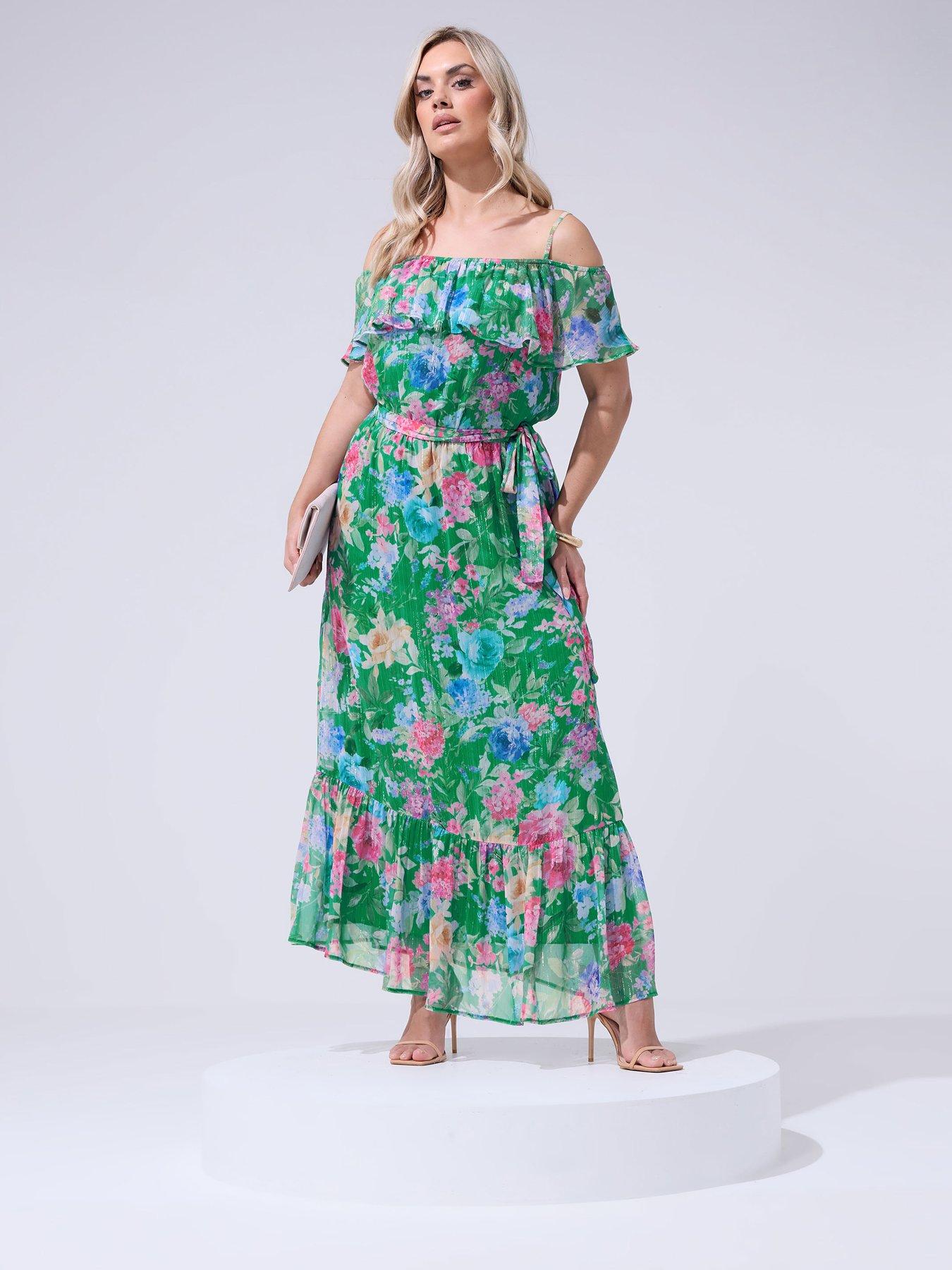Dresses | Plus Size | Maxi (Long) | Green | 20 | Short Sleeve | Women | Very
