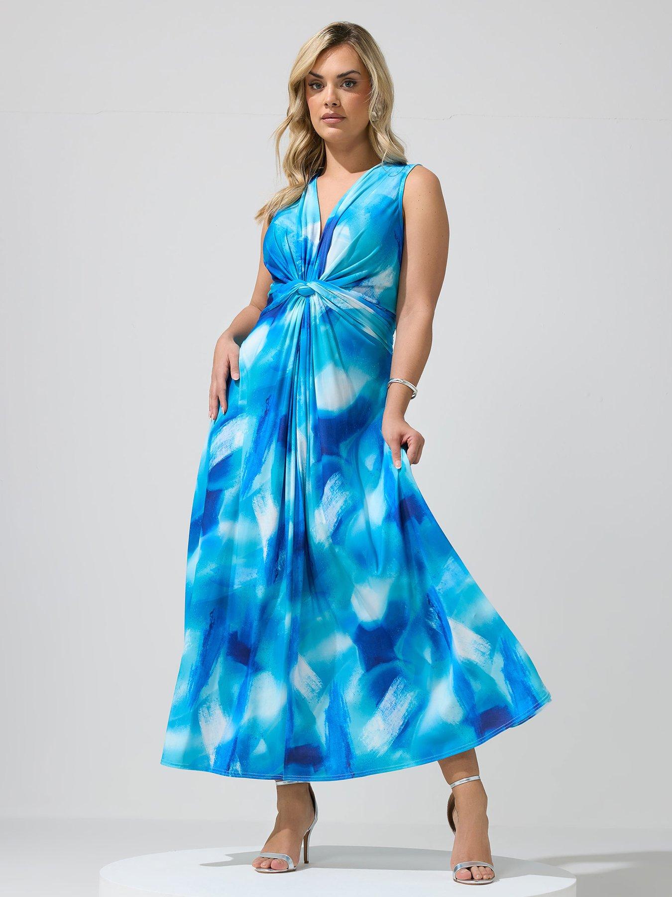 Image 1 of 5 of Yours Curve Abstract Ity Knot Dress