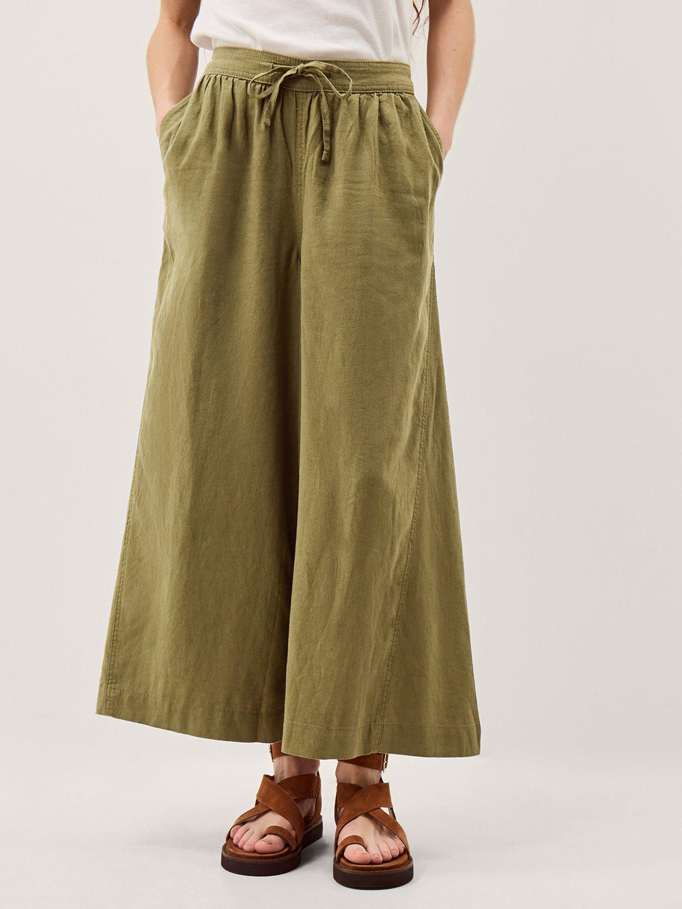 Image 1 of 5 of Monsoon Maisie Wide Crop Trousers