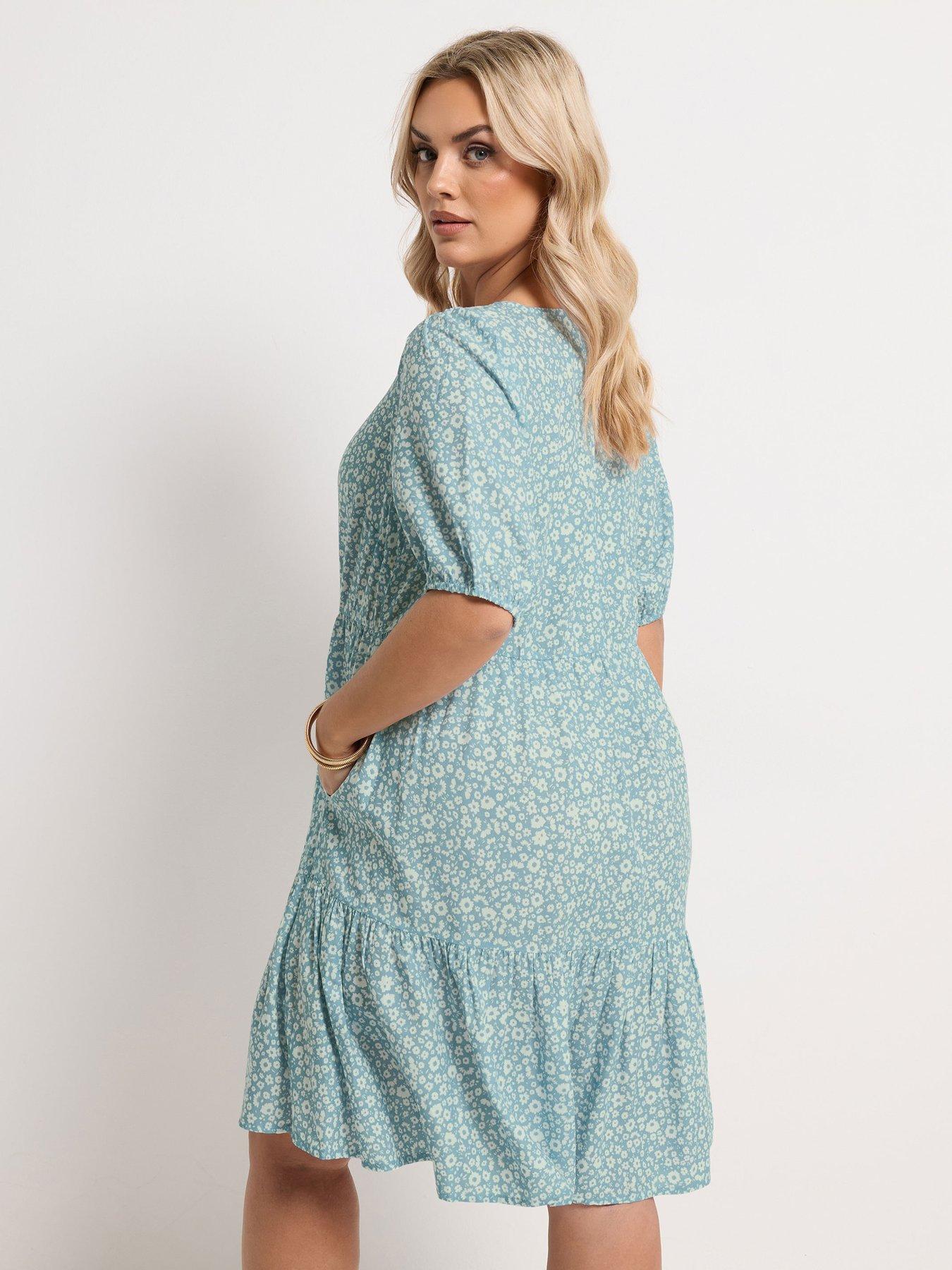 Image 2 of 5 of Yours Curve Tiered Smock Dress