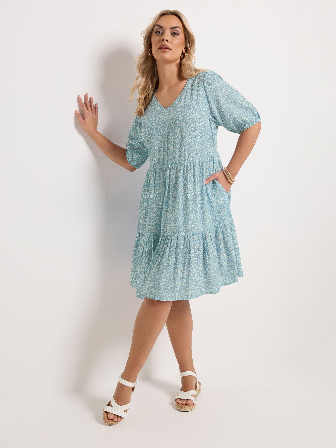Image 3 of 5 of Yours Curve Tiered Smock Dress