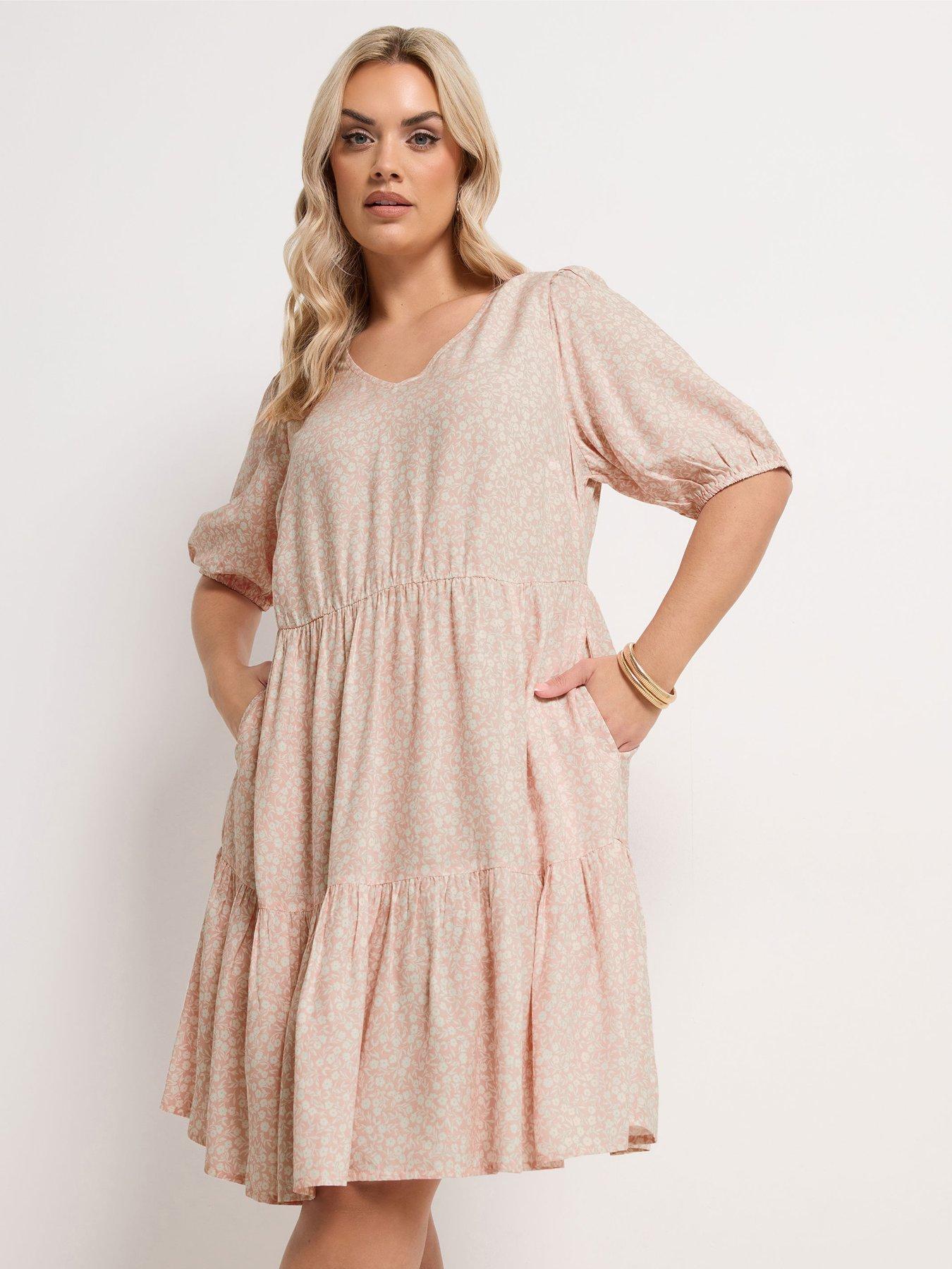 Image 1 of 5 of Yours Curve Tiered Smock Dress