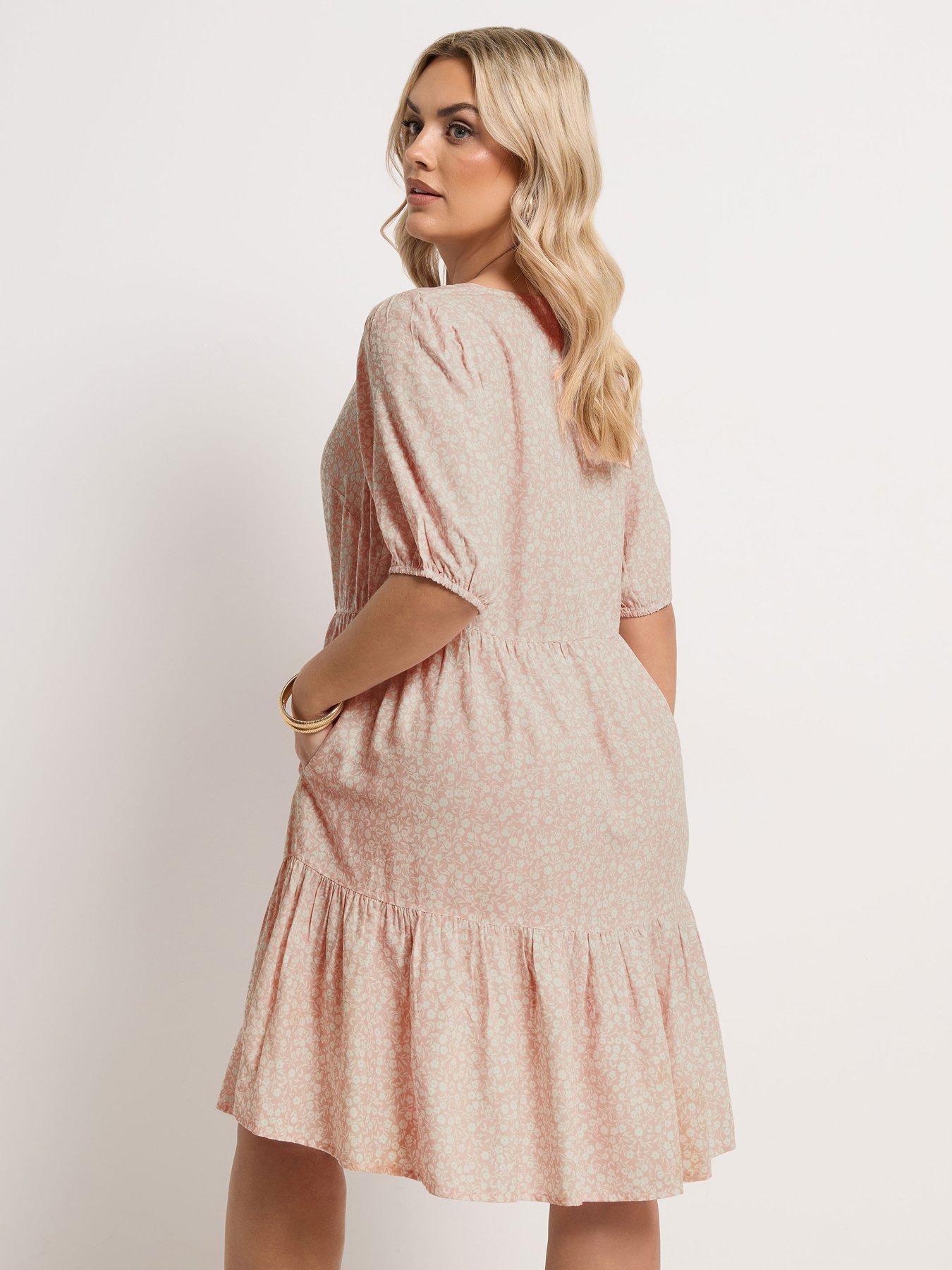 Image 2 of 5 of Yours Curve Tiered Smock Dress