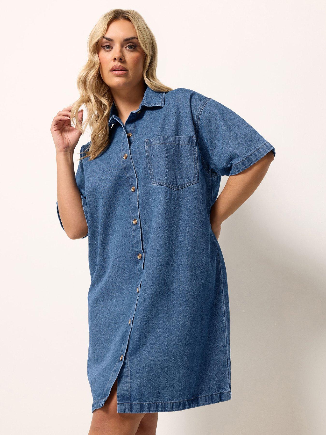 Yours Curve Denim Shirt Dress
