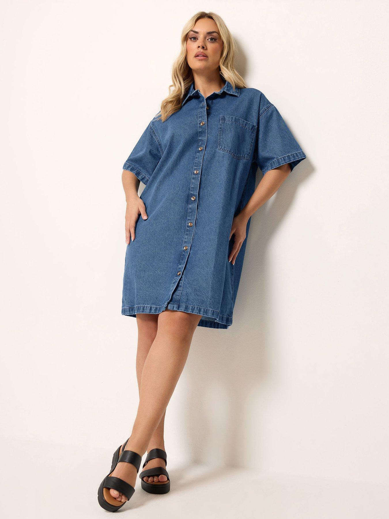 yours-curve-denim-shirt-dress-blueback