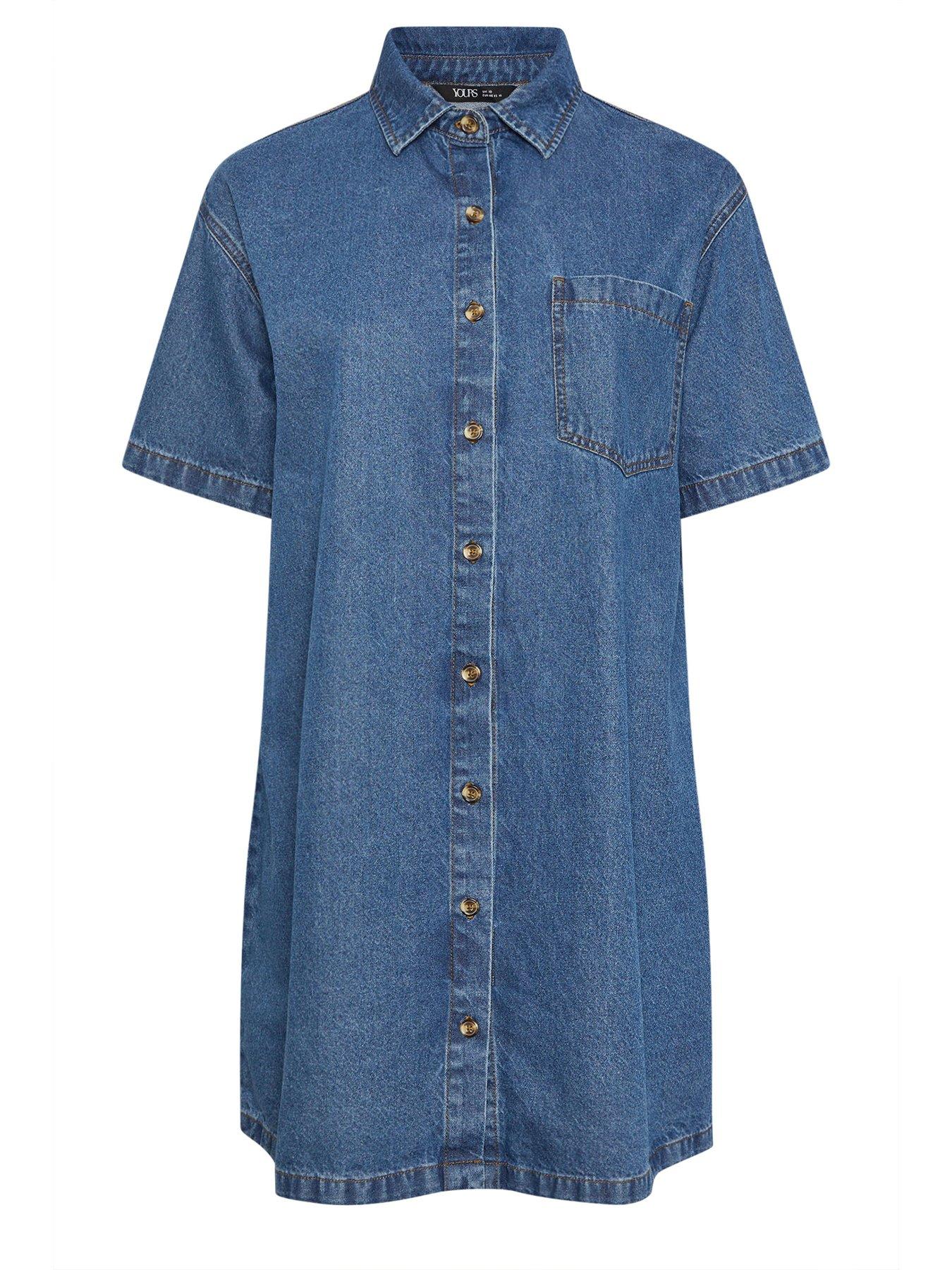 yours-curve-denim-shirt-dress-bluedetail