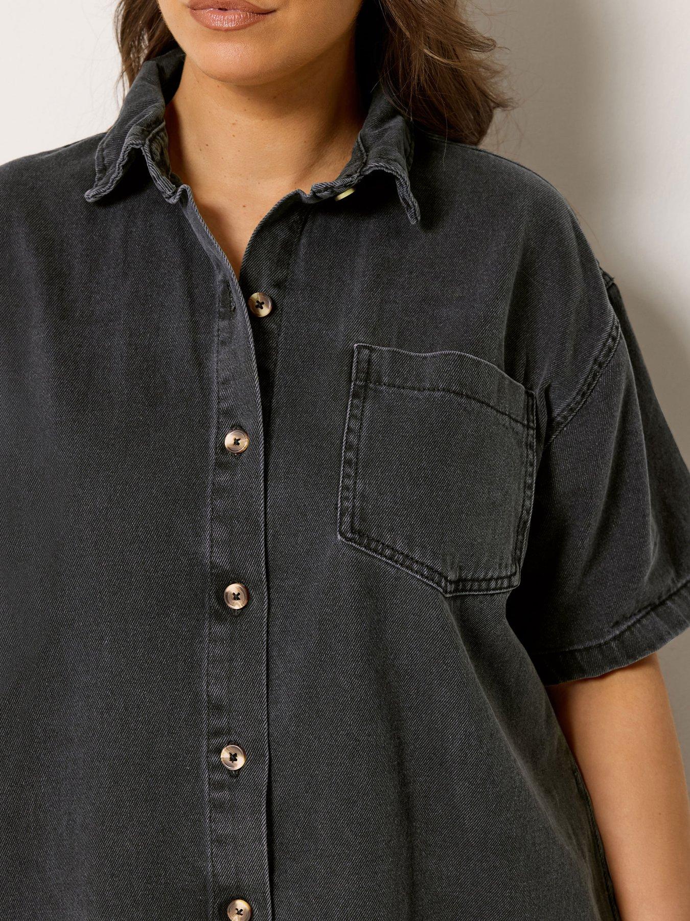 yours-curve-denim-shirt-dress-blackoutfit