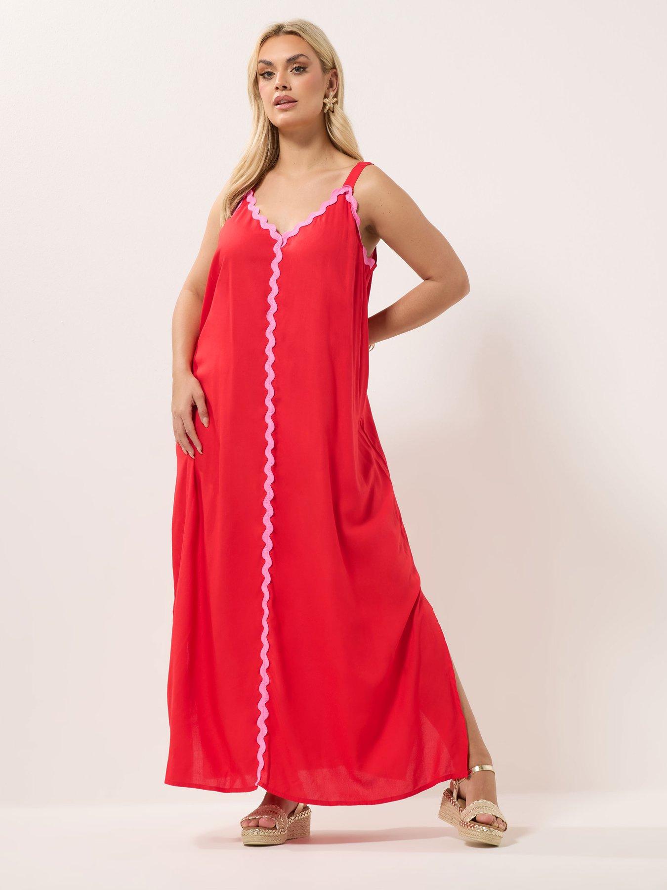 yours-curve-ric-rac-maxi-dress-redback