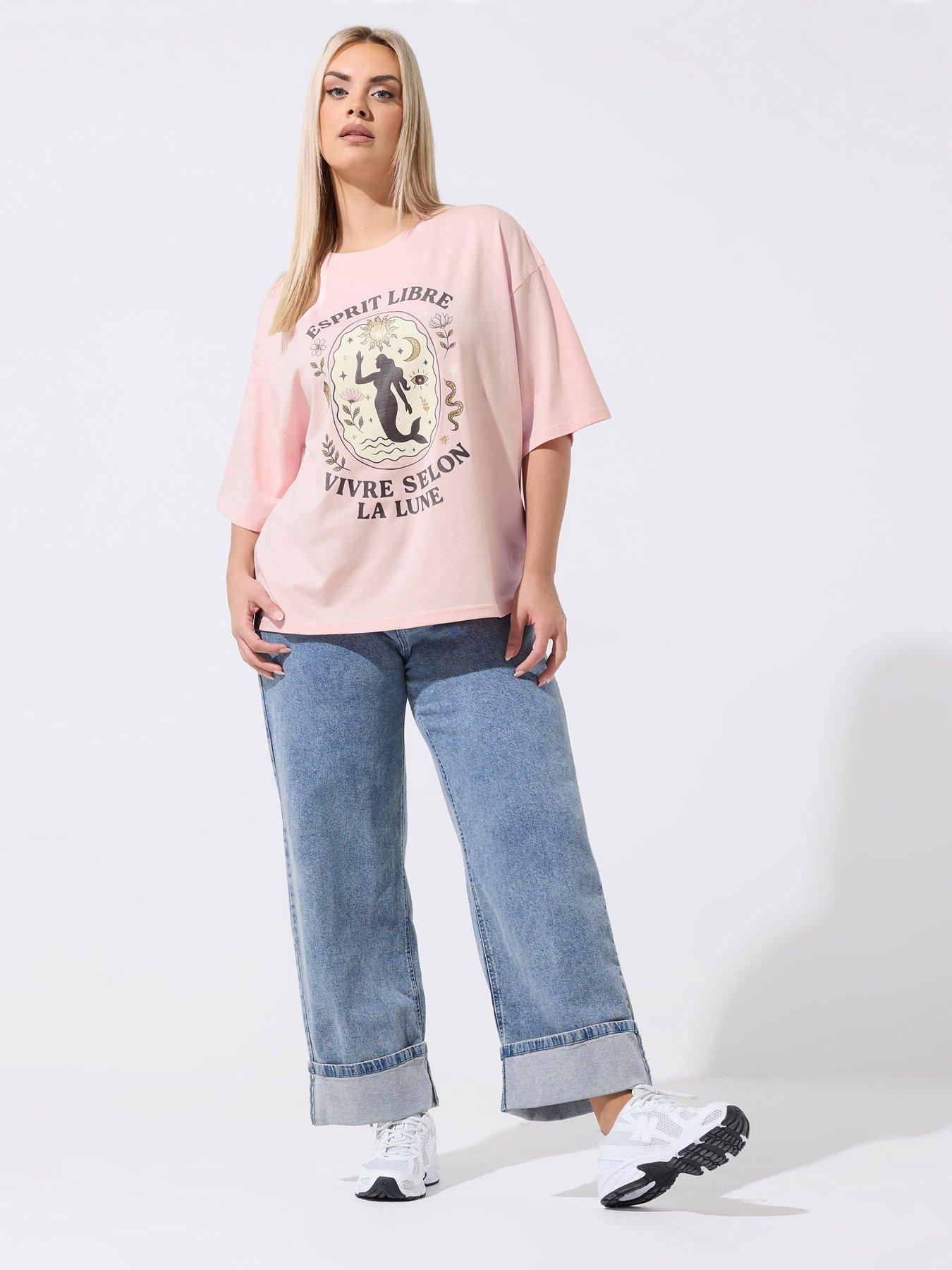 yours-curve-la-lune-t-shirt-pinkback