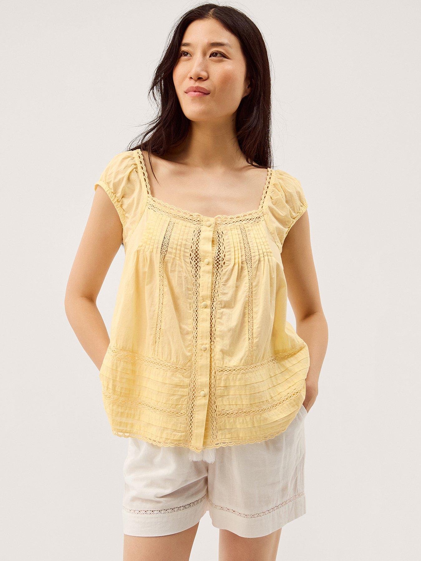 Image 1 of 5 of Monsoon Olivia Cotton Top