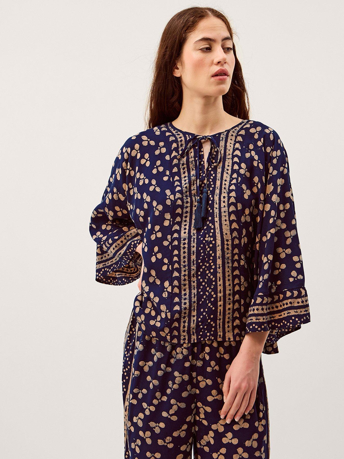 Image 1 of 5 of Monsoon Clover Print Top