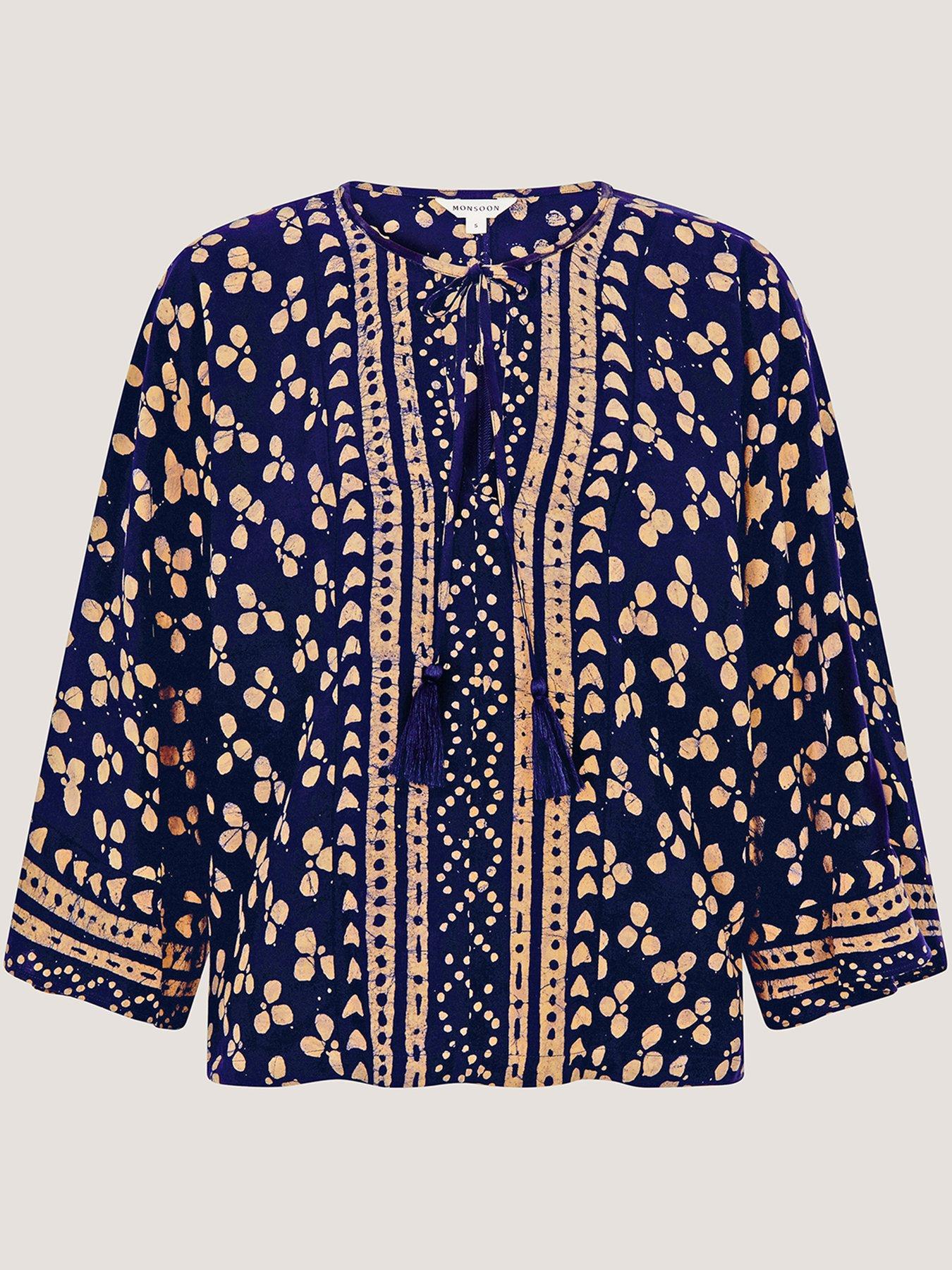 Image 5 of 5 of Monsoon Clover Print Top