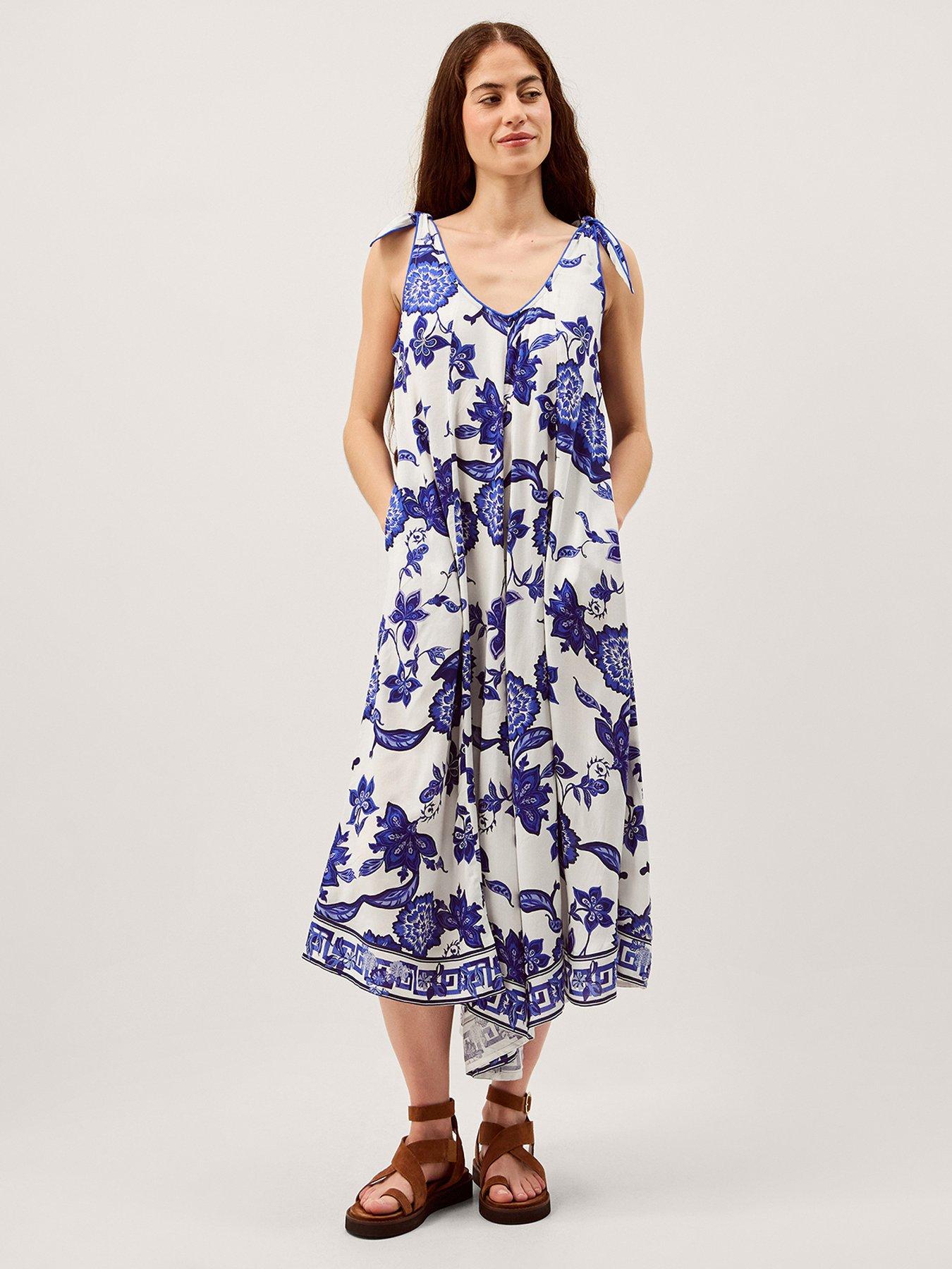 Image 1 of 1 of Monsoon Gloria Culotte Jumpsuit - Blue