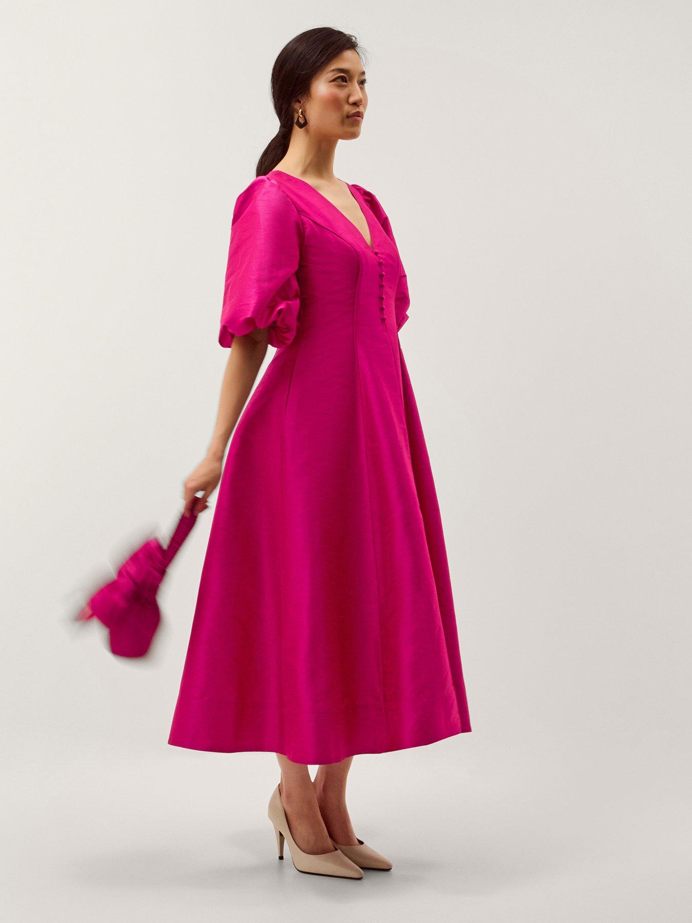 monsoon-beatrice-puff-sleeve-a-line-midi-dress-pinkfront