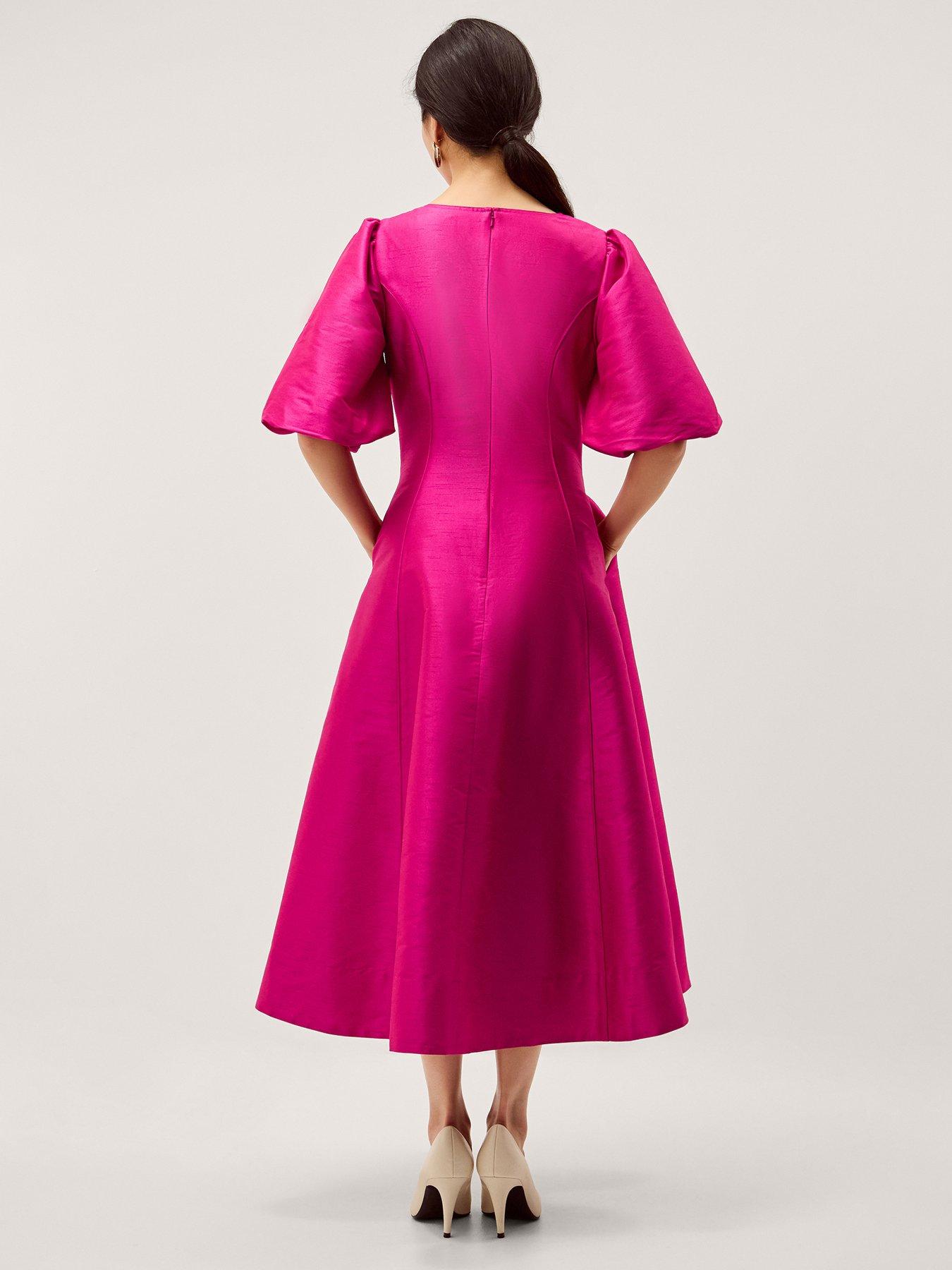 monsoon-beatrice-puff-sleeve-a-line-midi-dress-pinkstillFront