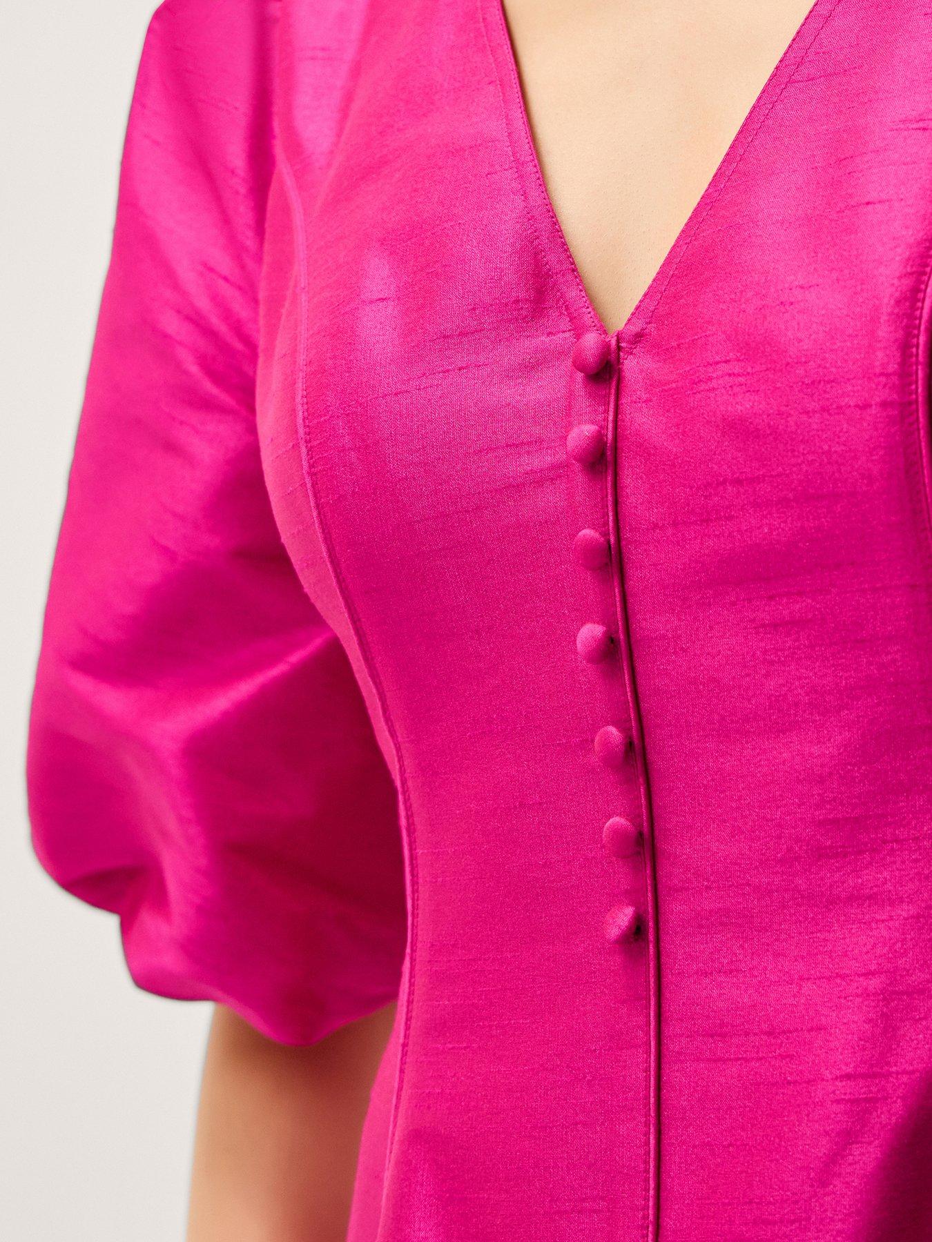 monsoon-beatrice-puff-sleeve-a-line-midi-dress-pinkdetail