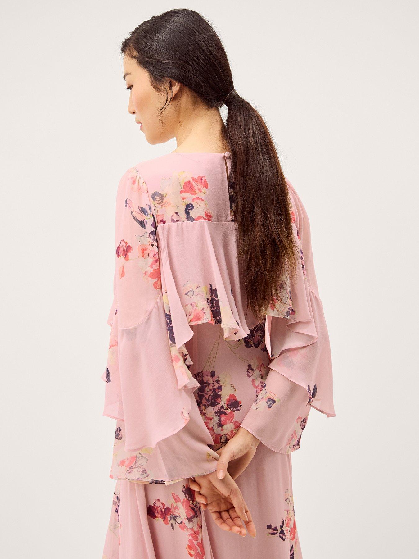 monsoon-amber-floral-cape-dress-pinkdetail
