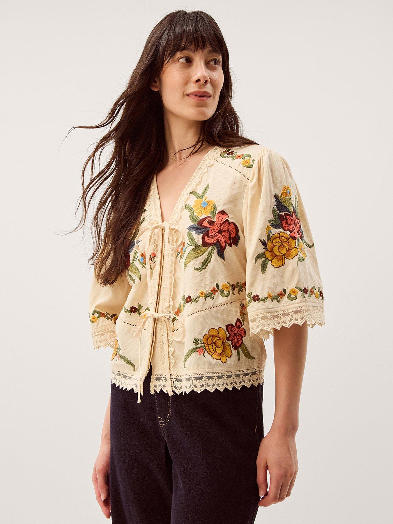 Image 1 of 6 of Monsoon Yvette Emb Top