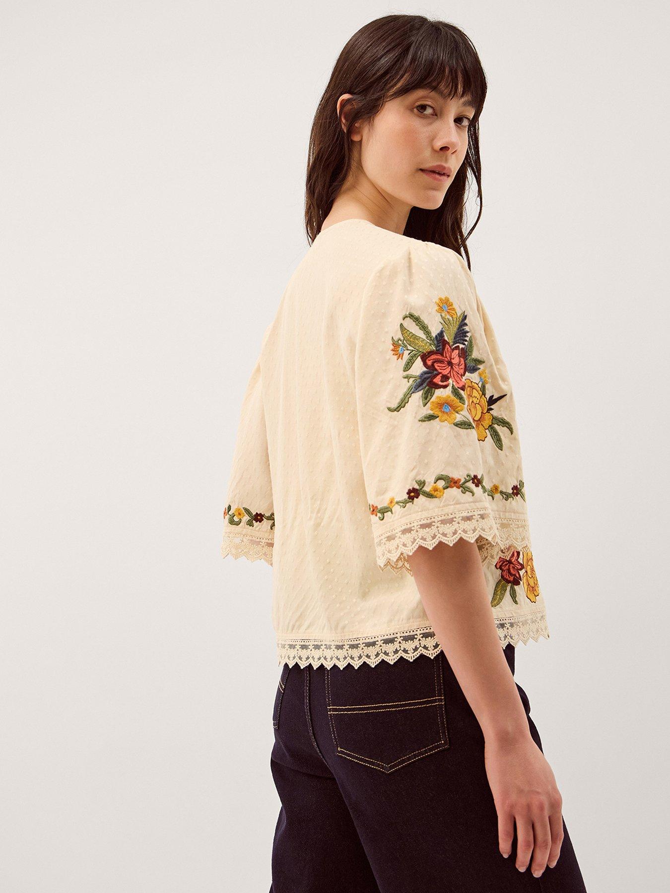 Image 2 of 6 of Monsoon Yvette Emb Top