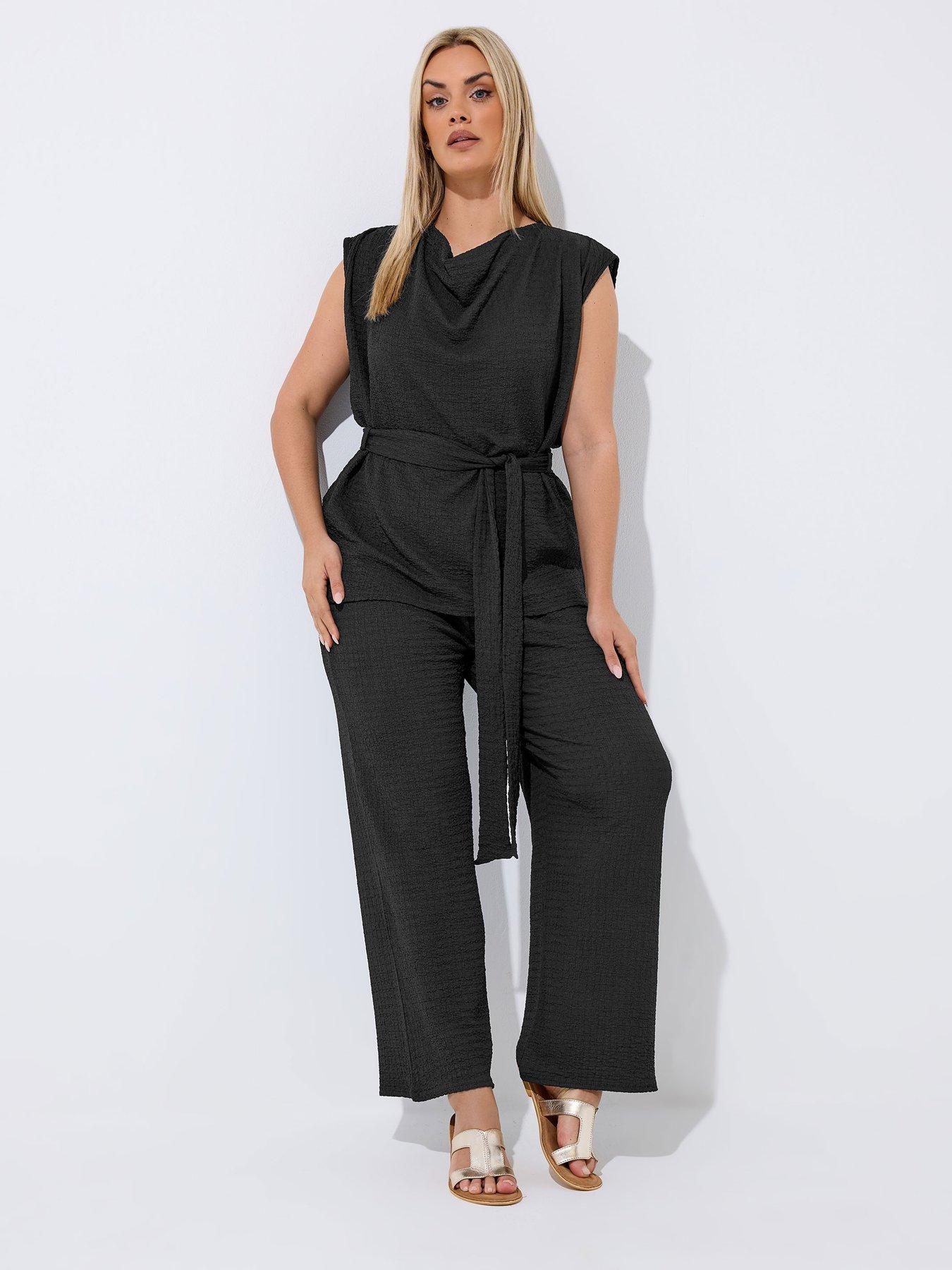 yours-curve-textured-sleeveless-tie-top-blackback