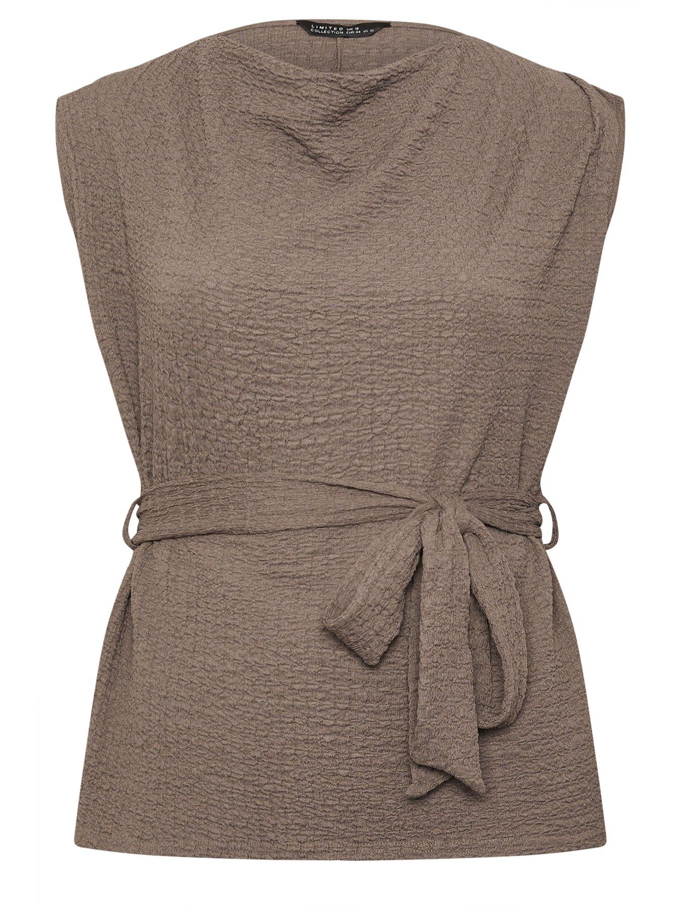 yours-curve-textured-sleeveless-tie-topdetail