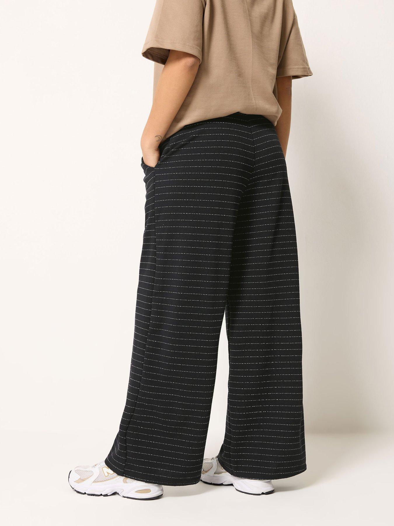 Image 2 of 5 of PixieGirl Petite Pinstripe Wide Leg Trousers