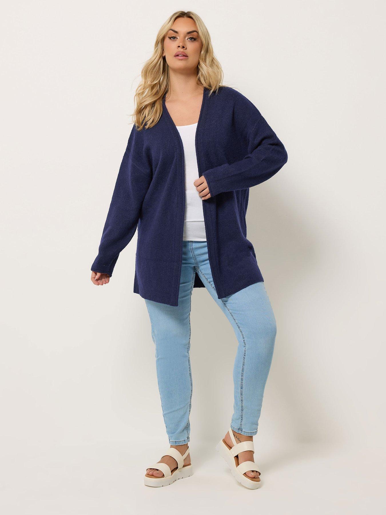 Image 3 of 4 of Yours Curve Cardigan - Blue