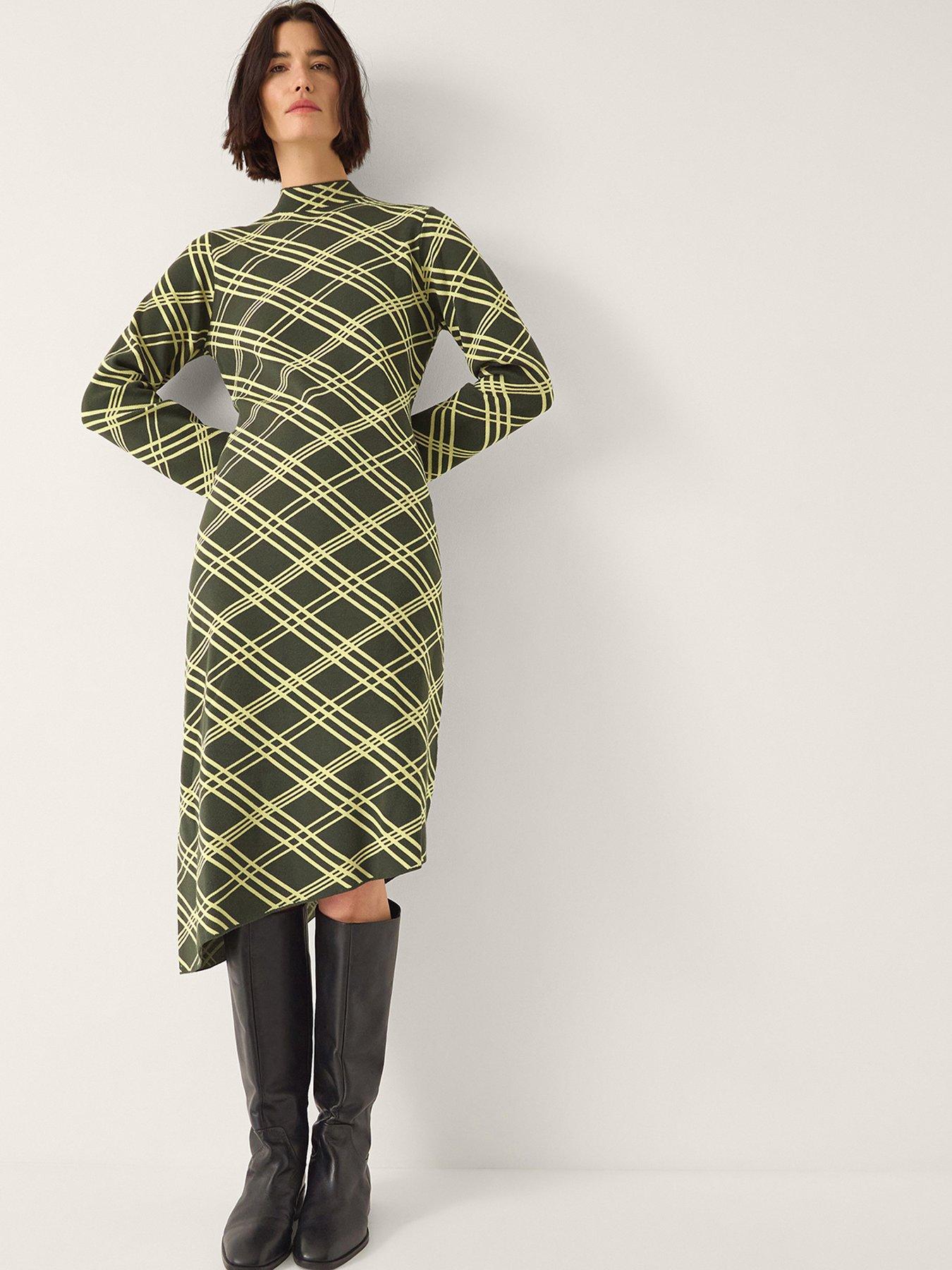 monsoon-claudia-check-dressfront