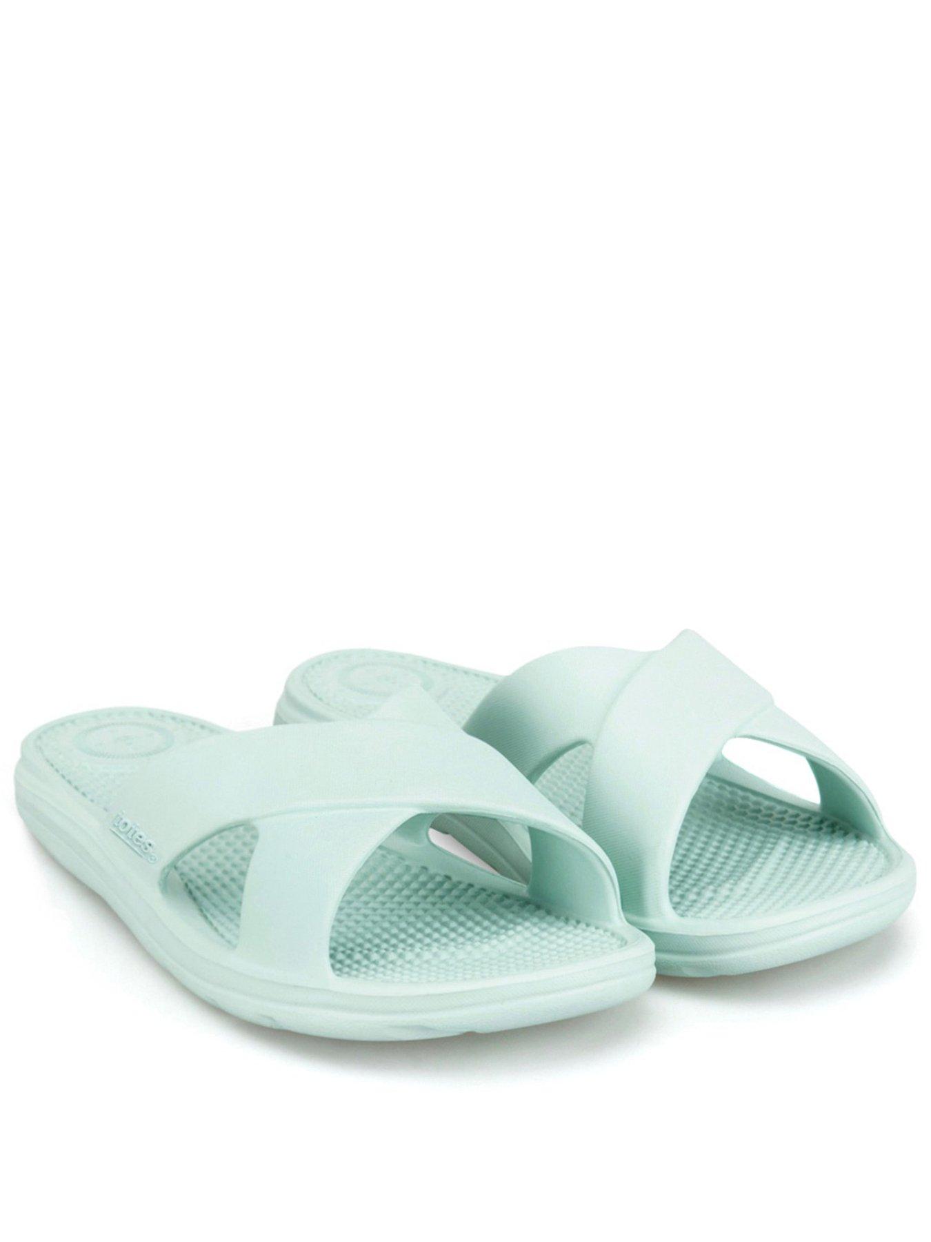 totes-totes-solbounce-ladies-cross-slide-mintfront