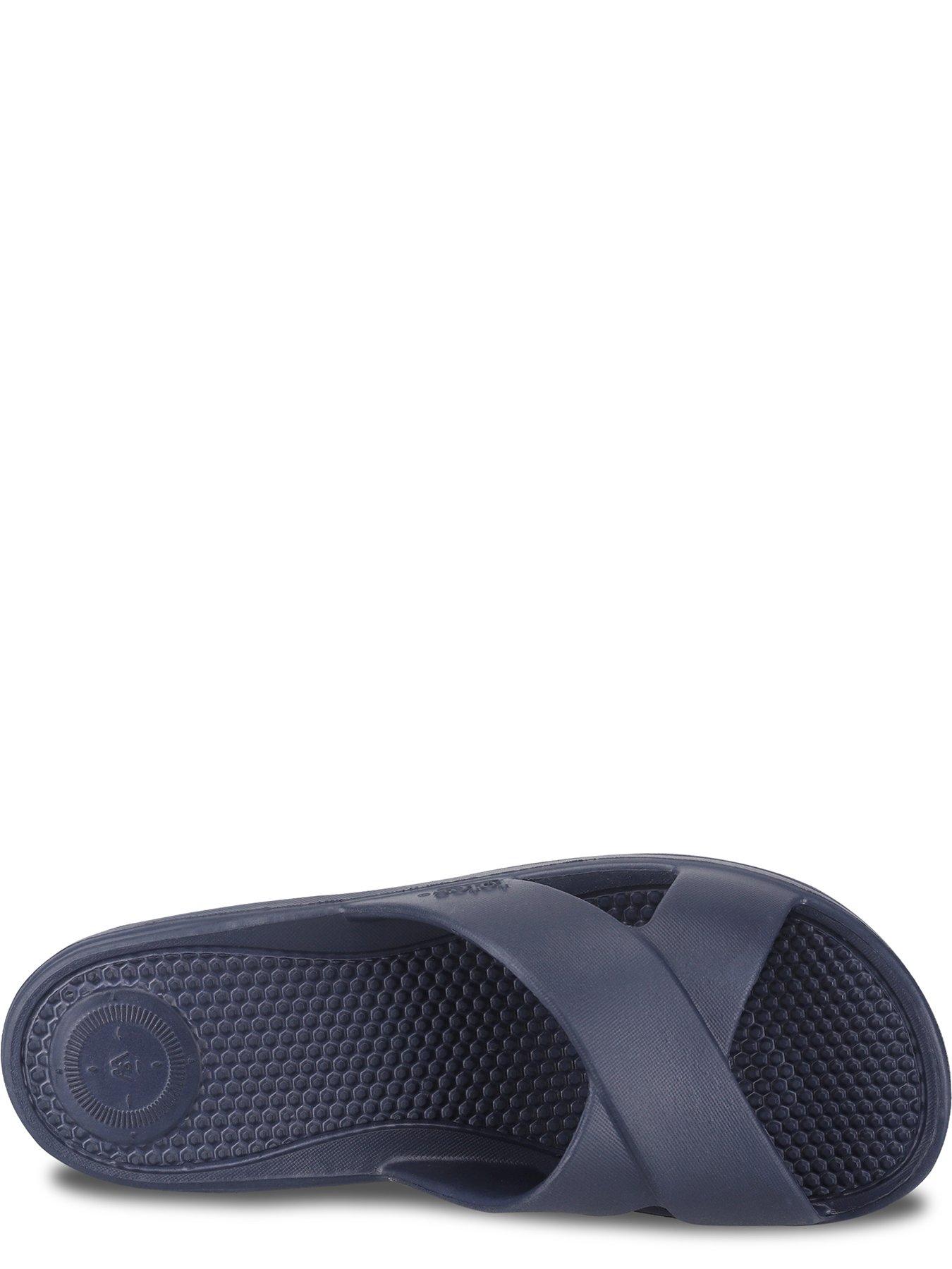 totes-totes-solbounce-ladies-cross-slide-navyoutfit