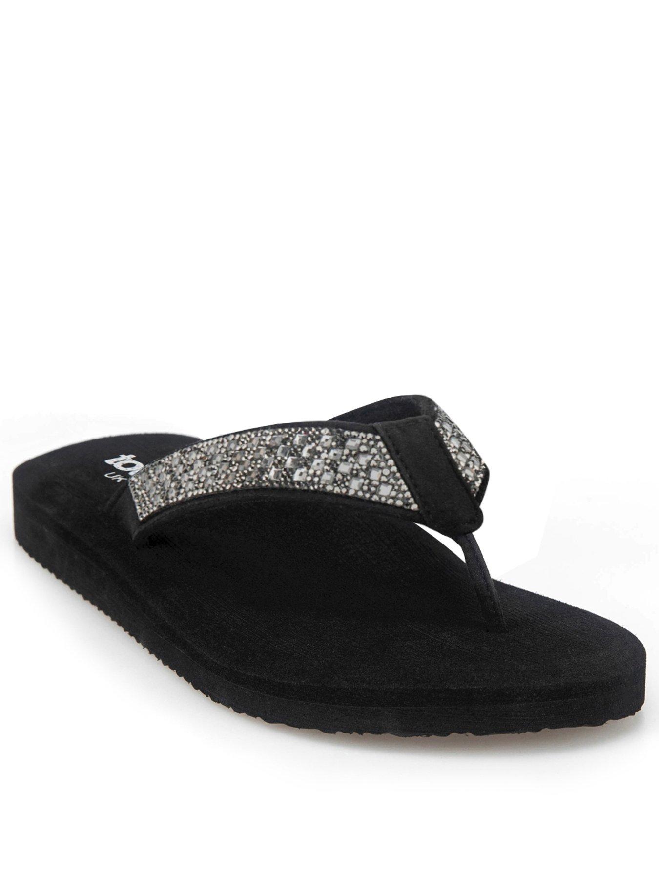 totes-totes-ladies-beaded-wedge-flip-flop-blackback