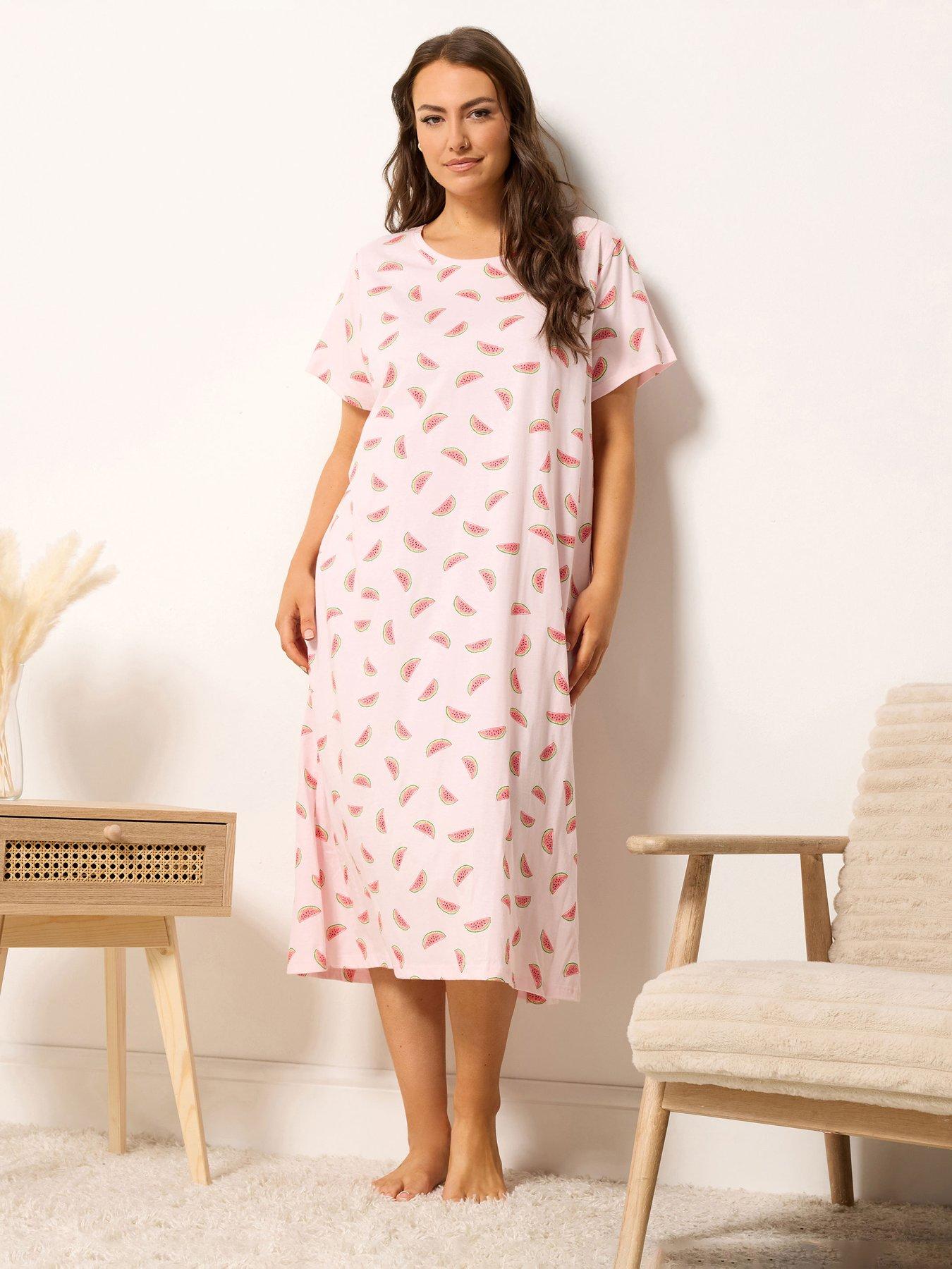 yours-curve-watermelon-print-nightdress-pinkfront