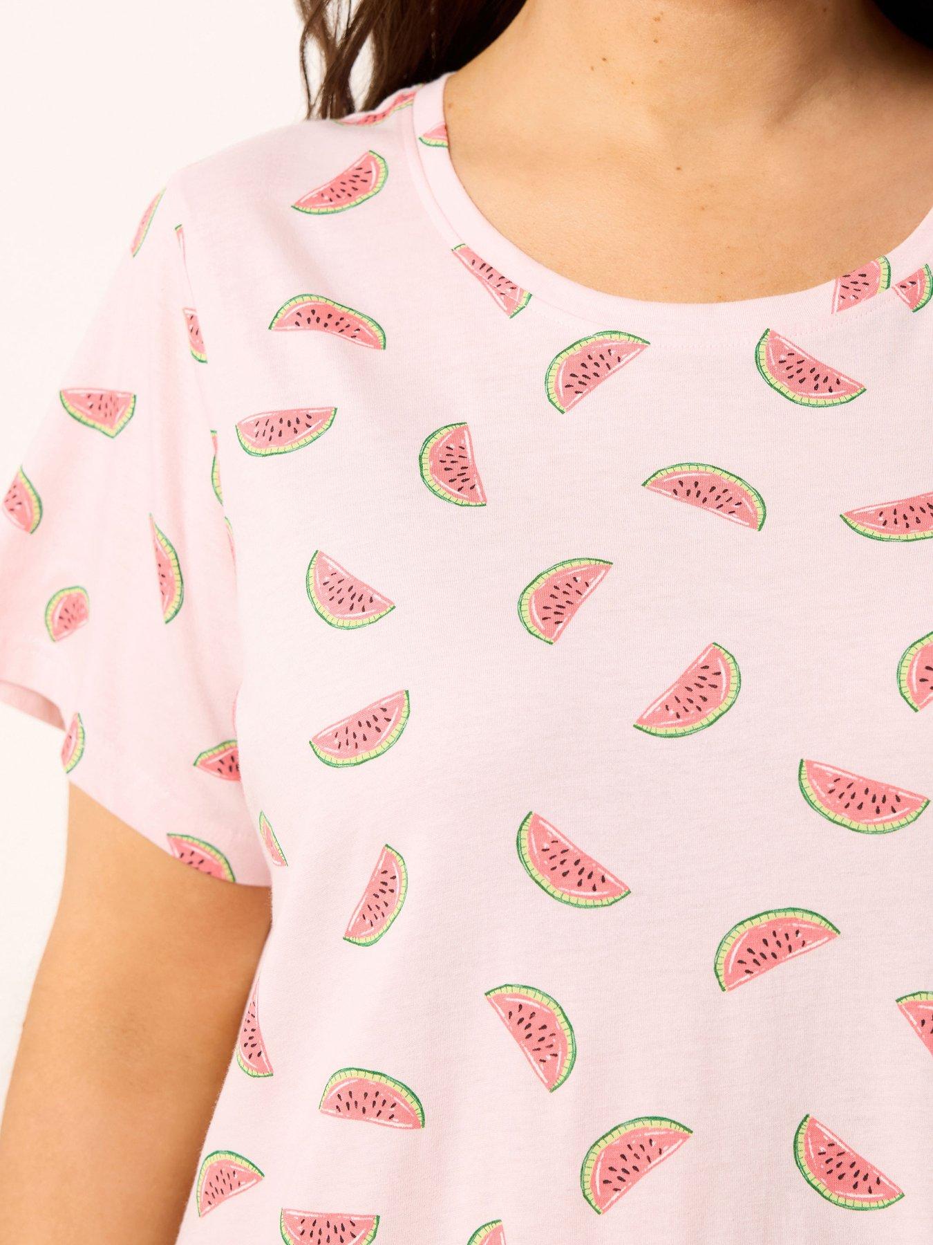yours-curve-watermelon-print-nightdress-pinkoutfit