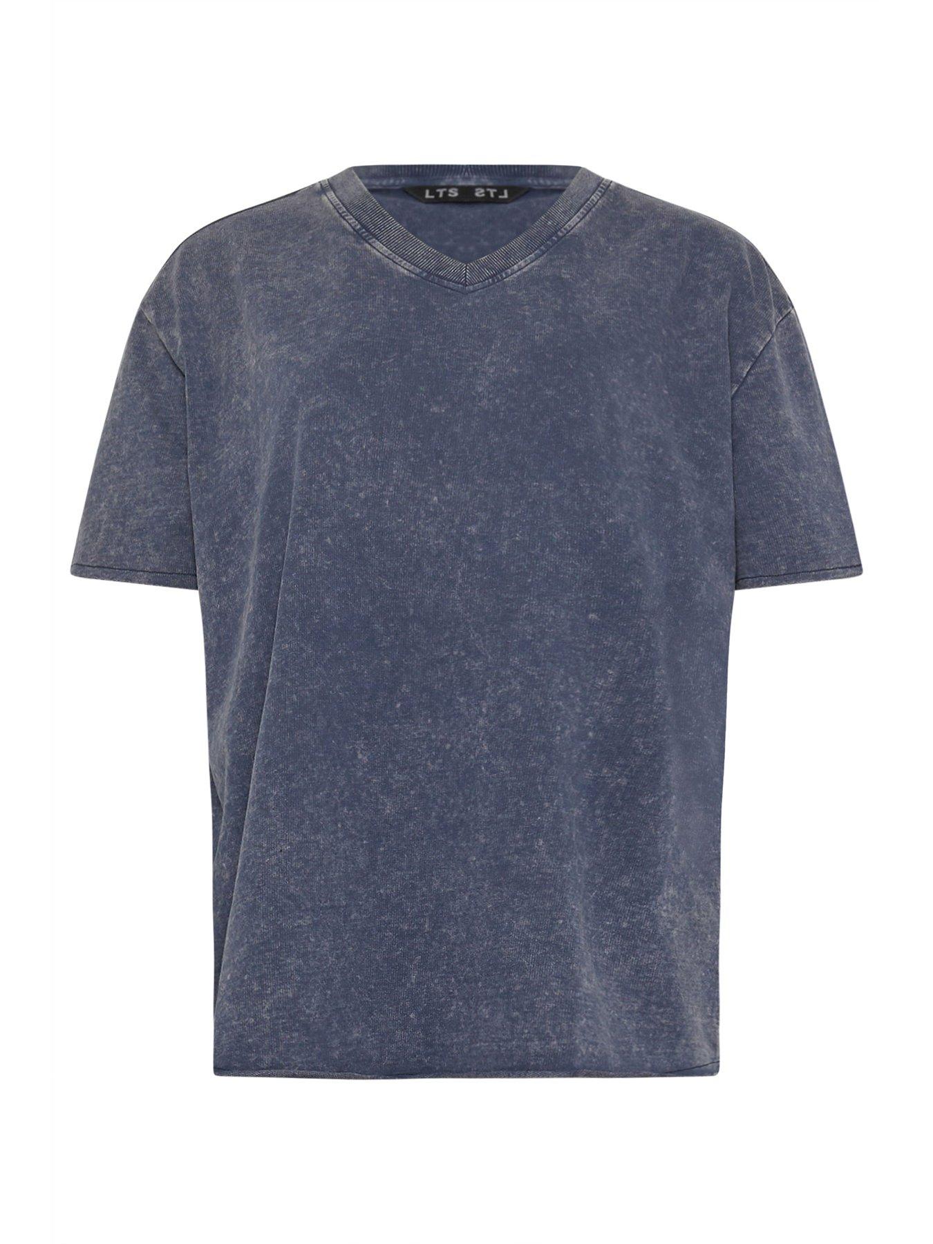 Image 5 of 5 of Long Tall Sally Acid Wash Oversized Sweat - Blue