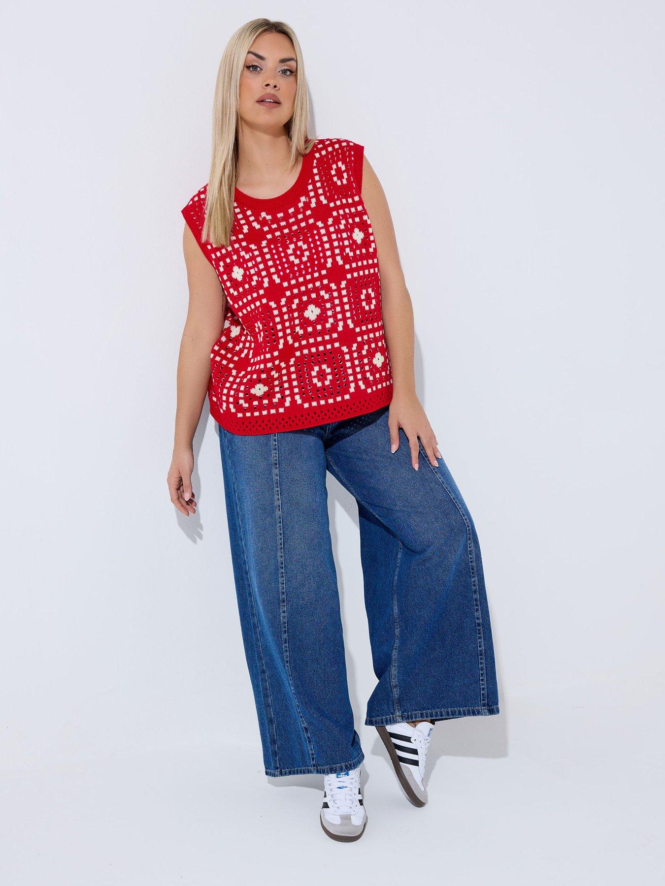 Image 3 of 5 of Yours Curve Crochet Vest