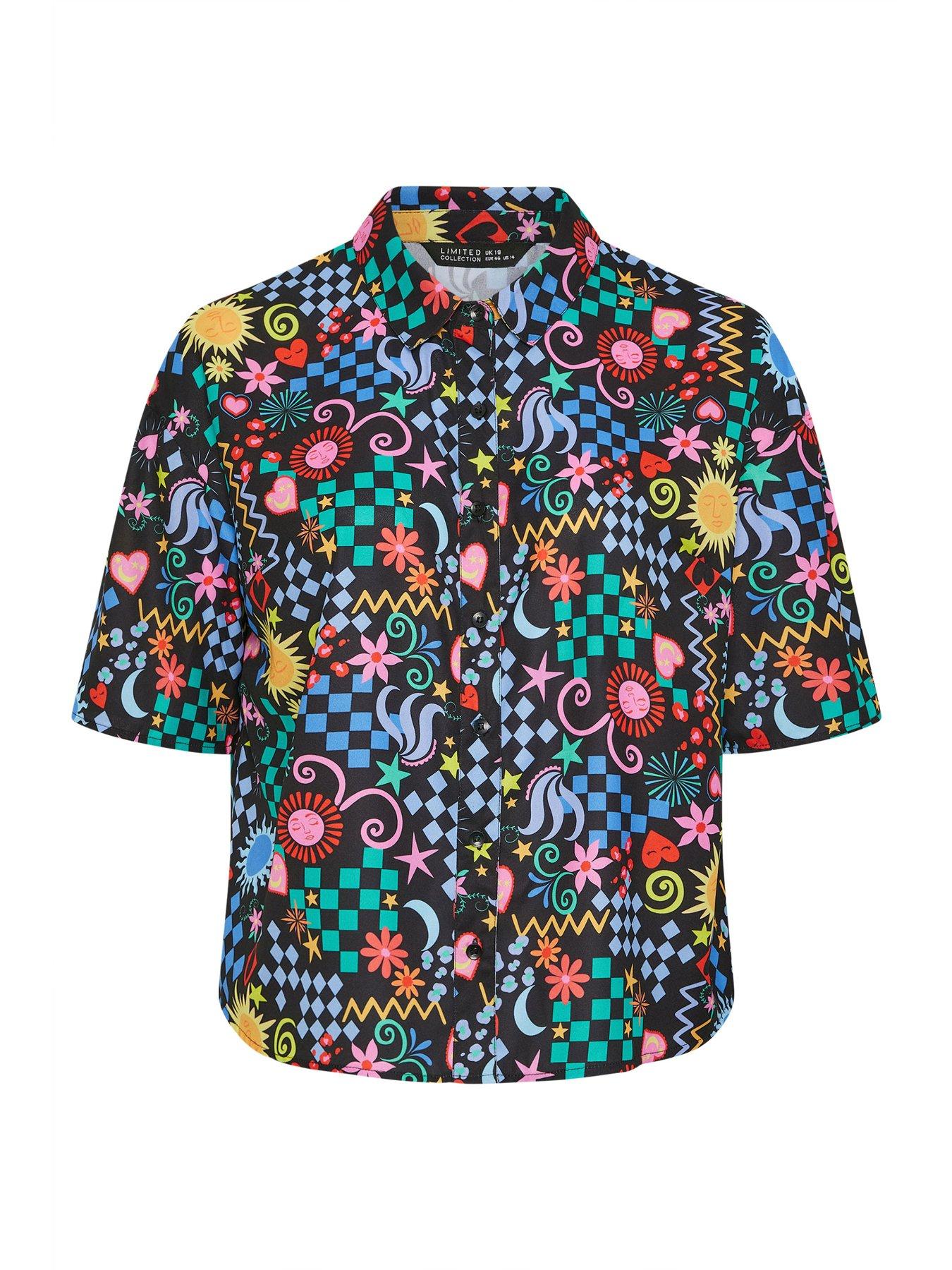 Image 5 of 5 of Yours Curve Tie Shirt Co-Ord Set