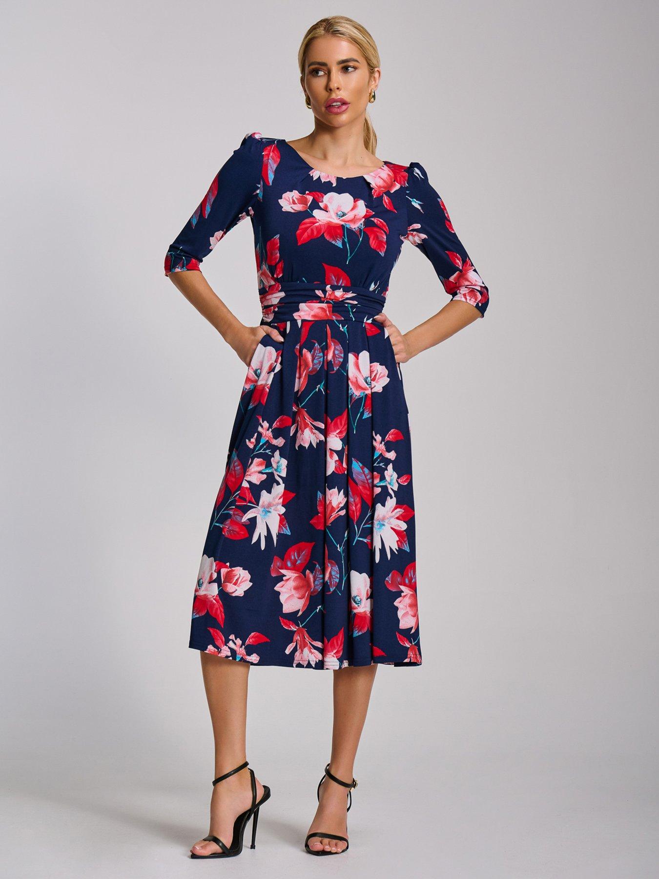 jolie-moi-34-sleeve-printed-jersey-midi-dress-navydetail