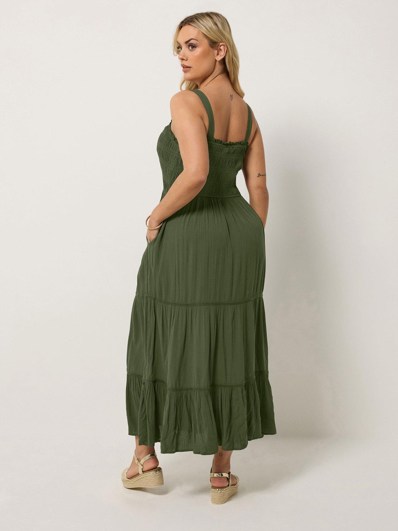 yours-curve-shirred-placket-dressstillFront