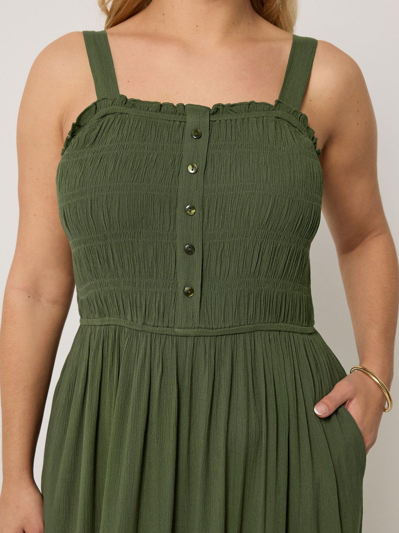 yours-curve-shirred-placket-dressoutfit